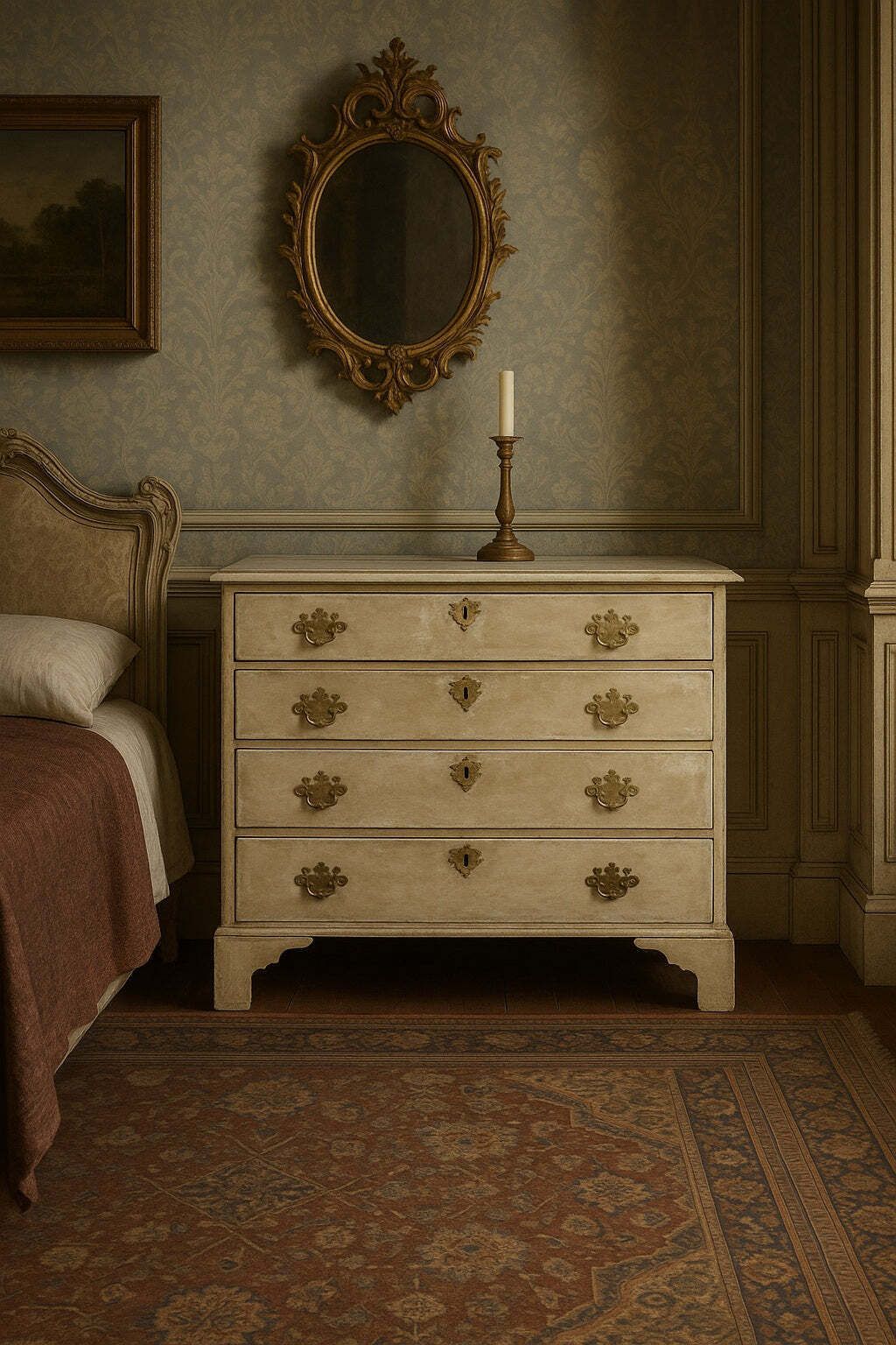 Rare 19th Century Edwards & Roberts Painted Chest Of Drawers photo furniture