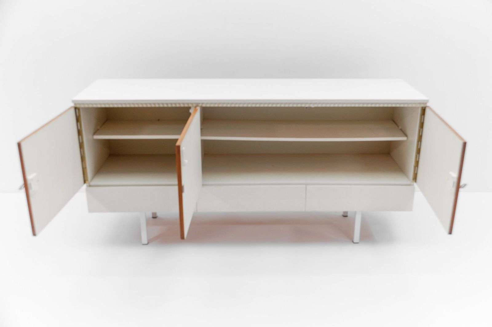 Mid Century Modern Brown & White Sideboard, 1960s photo 744.0