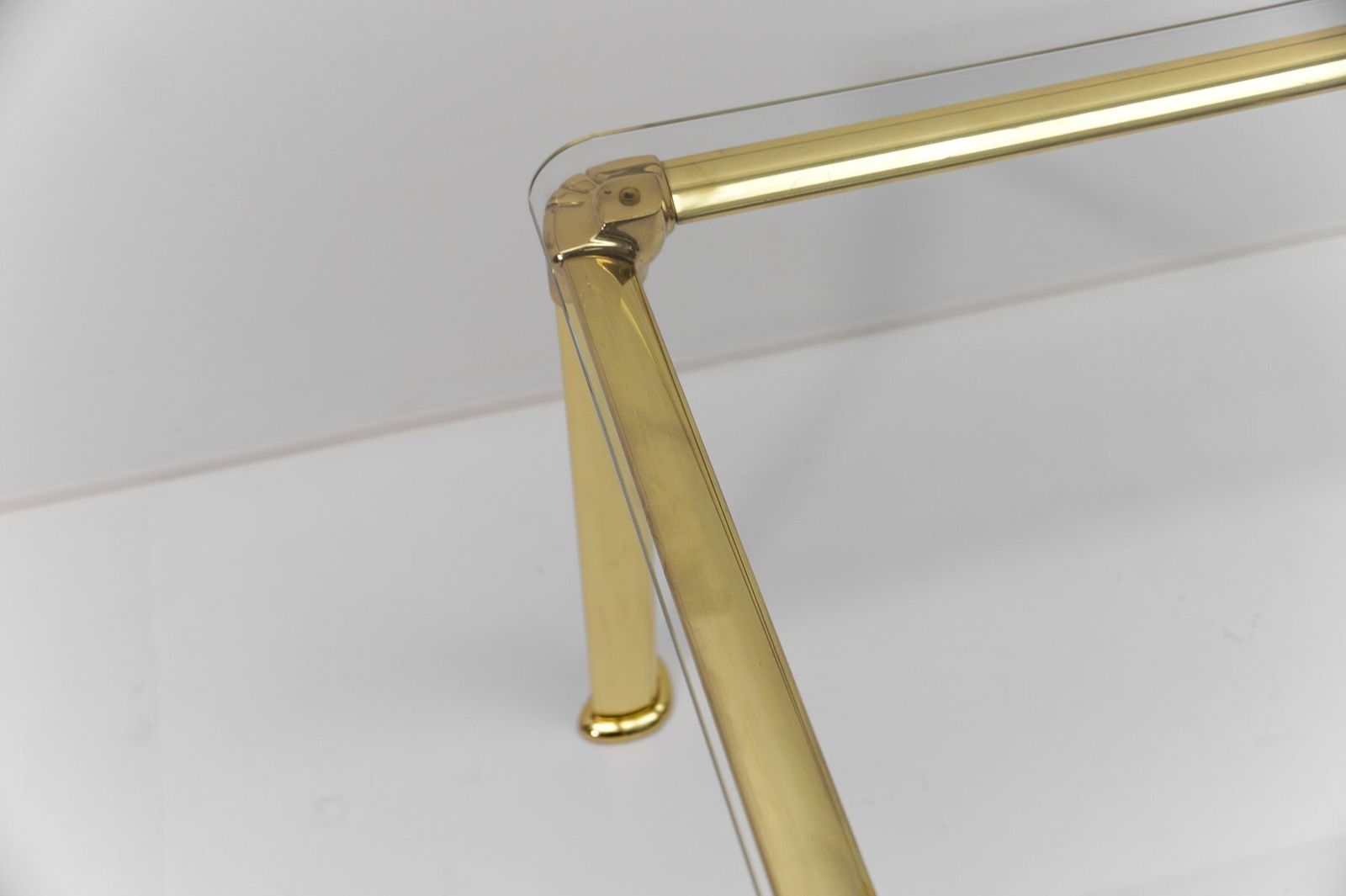 Hollywood Regency Golden Brass And Glass Coffee Table, 1970s photo 306.0