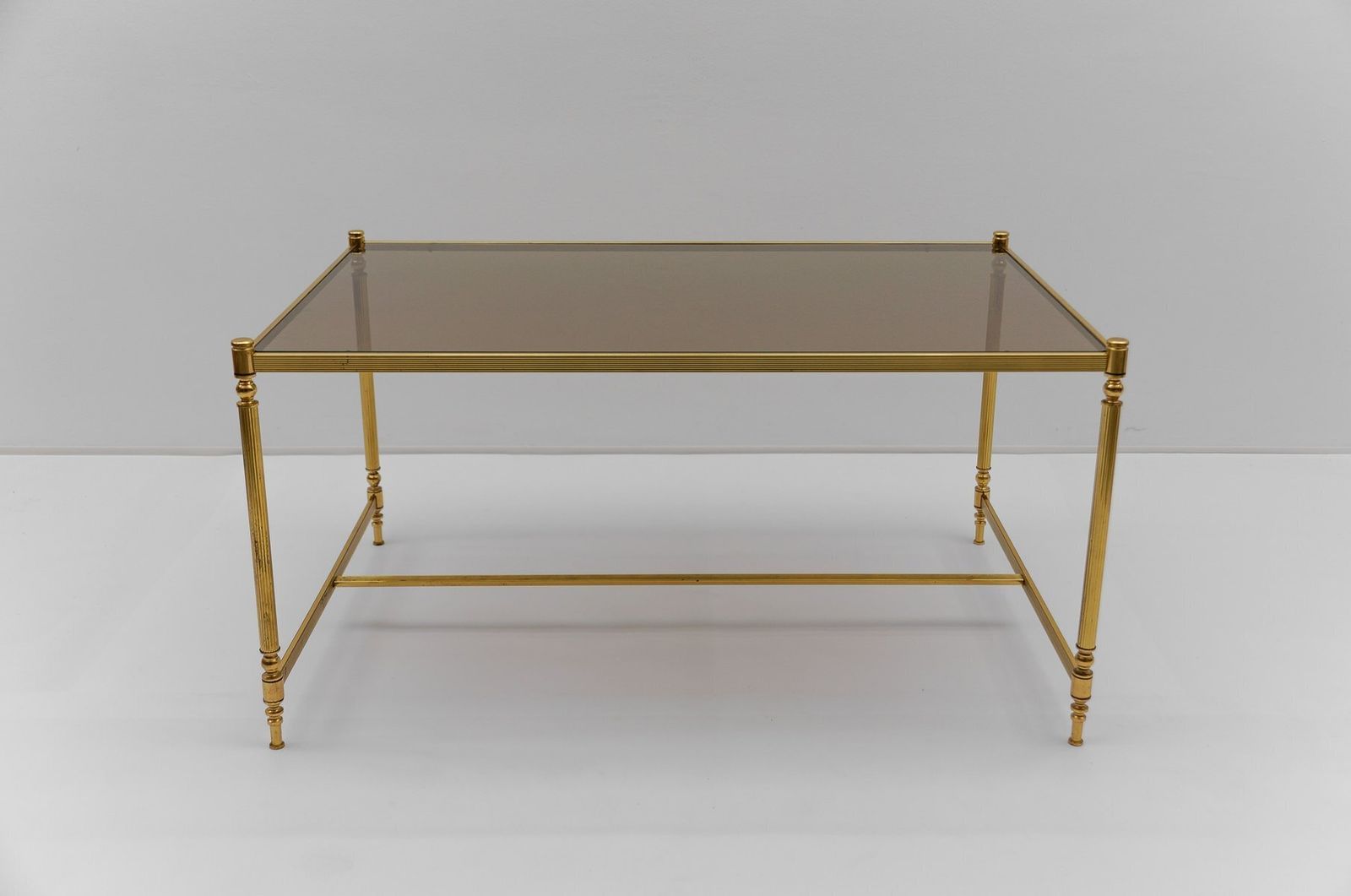 Square Gilt And Smoked Glass Coffee Table In The Style Of Chiavari, 1970s photo furniture