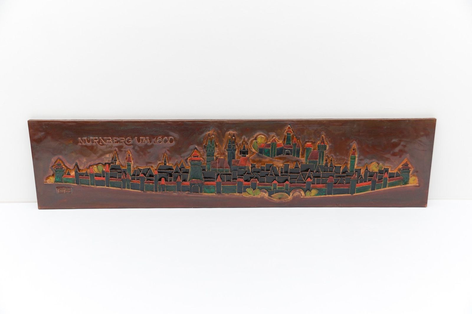 Large Artist 3d Copper Wall Art Nürnberg By Artist Fritz Flory For Graphik Baiersdorf, Germany, 1960s photo furniture