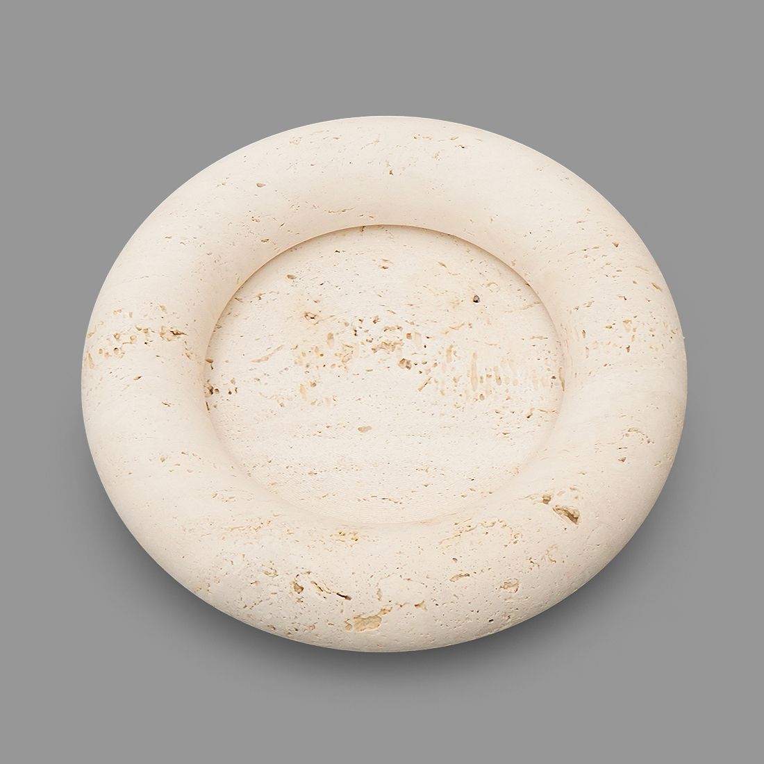 “Voltero” Travertine Bowl By Pier Alessandro Giusti And Egidio Di Rosa For Up & Up, 1970s photo for sale