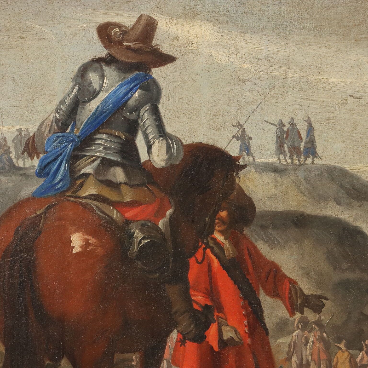 Antique Painting Historical Subject Oil On Canvas XVIII Century photo vinterior