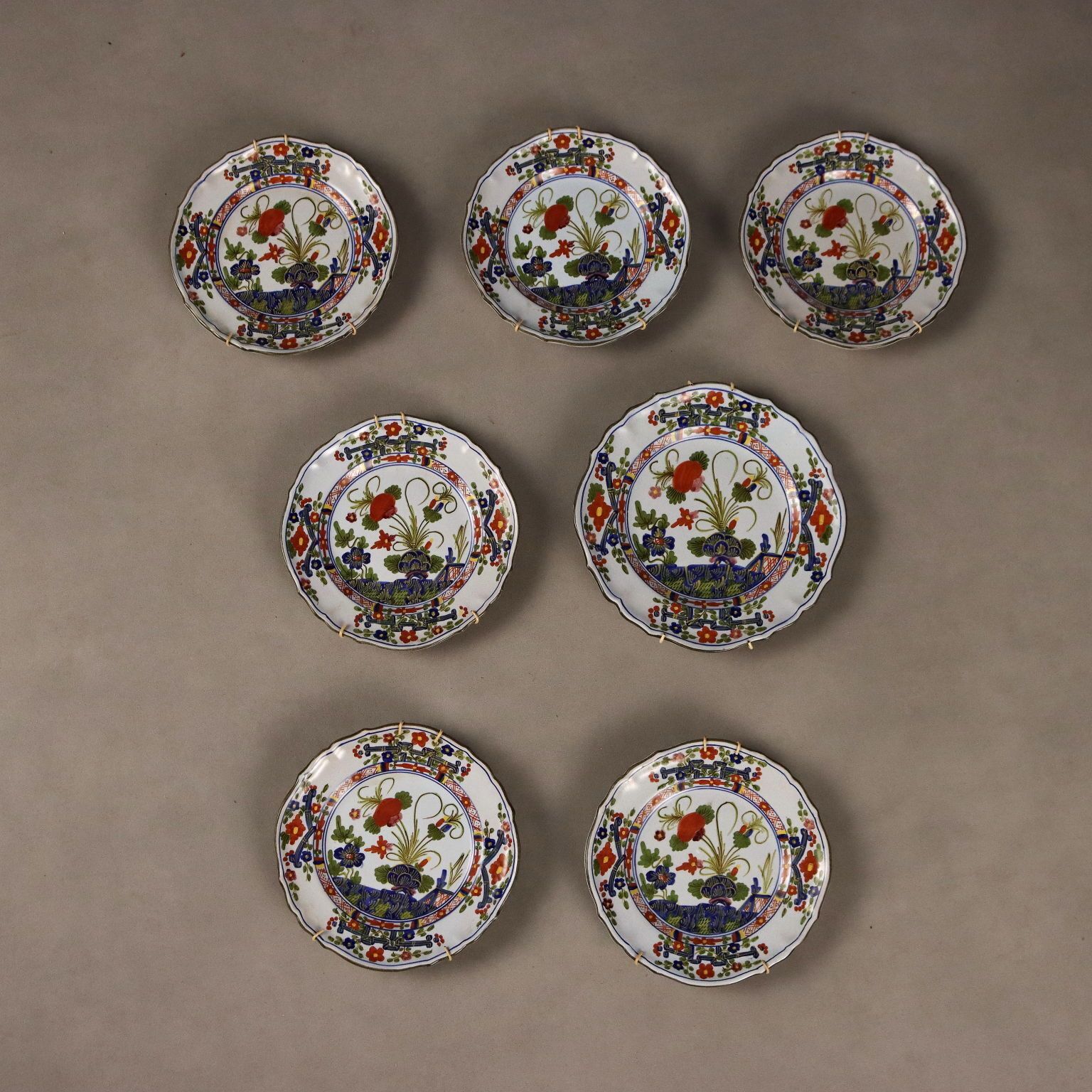 Antique Majolica Plates Maiolica Di Faenza Italy XX Century