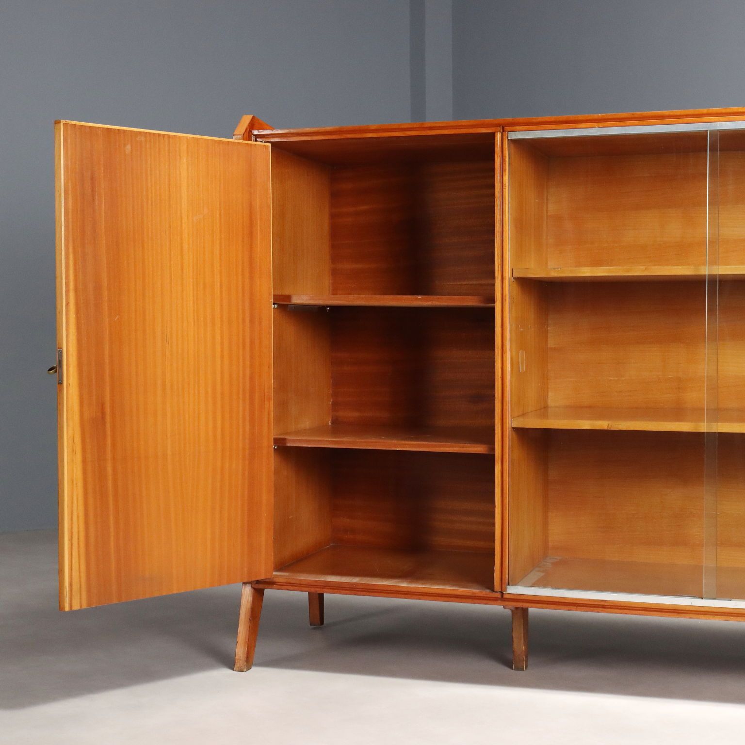 Vintage Living Room Furnishing Wood Design Italy 1950s 1960s photo for sale