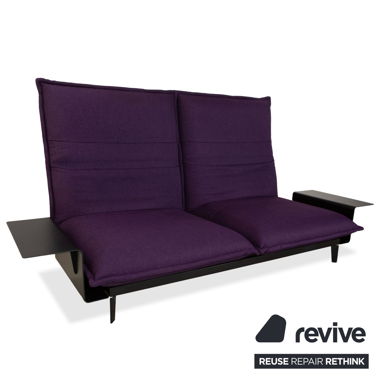 Rolf Benz Nova Fabric Two Seater Purple Aubergine Manual Function Sofa photo Furniture