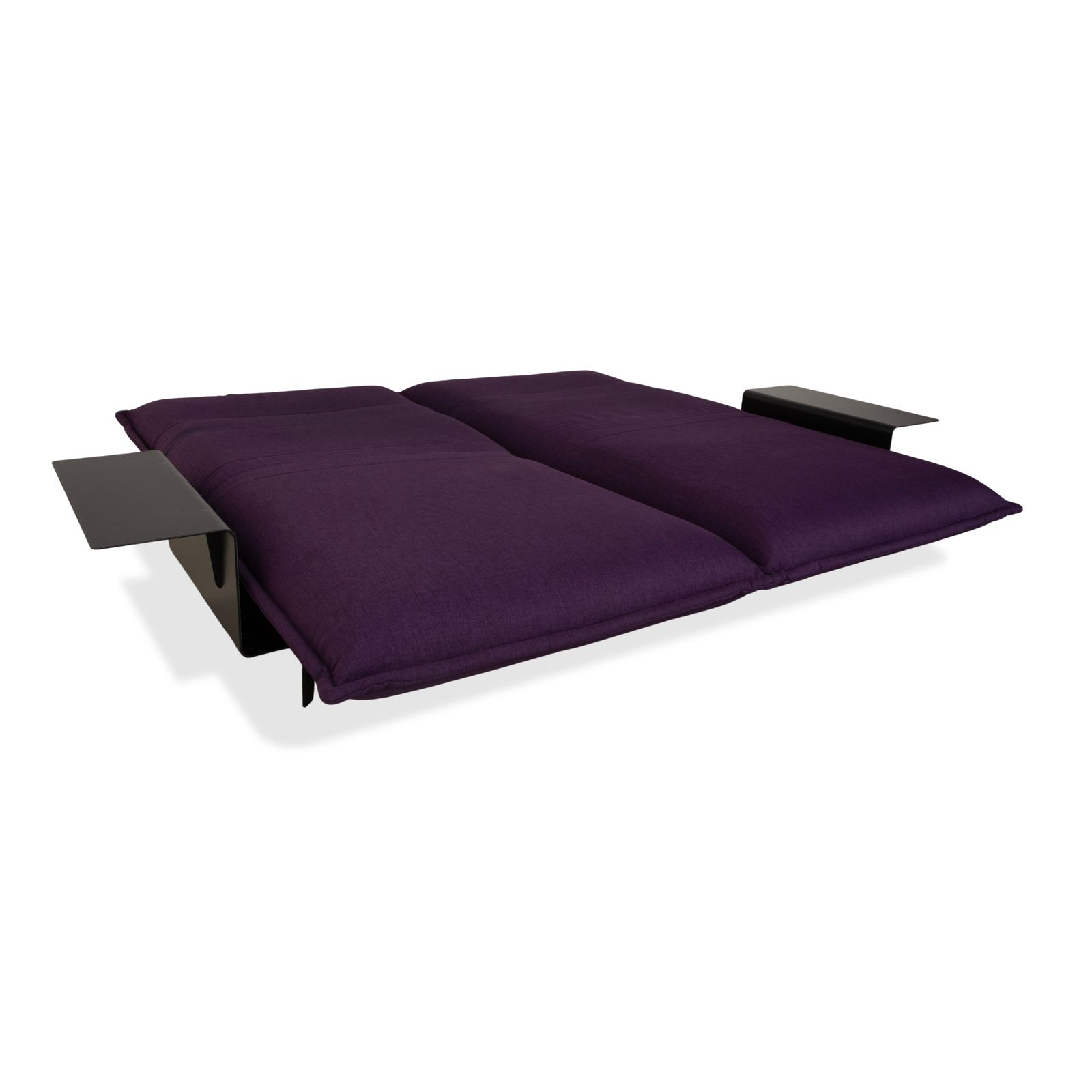 Canapé 2 places Rolf Benz Nova en tissu violet aubergine, fonction manuelle photo buy