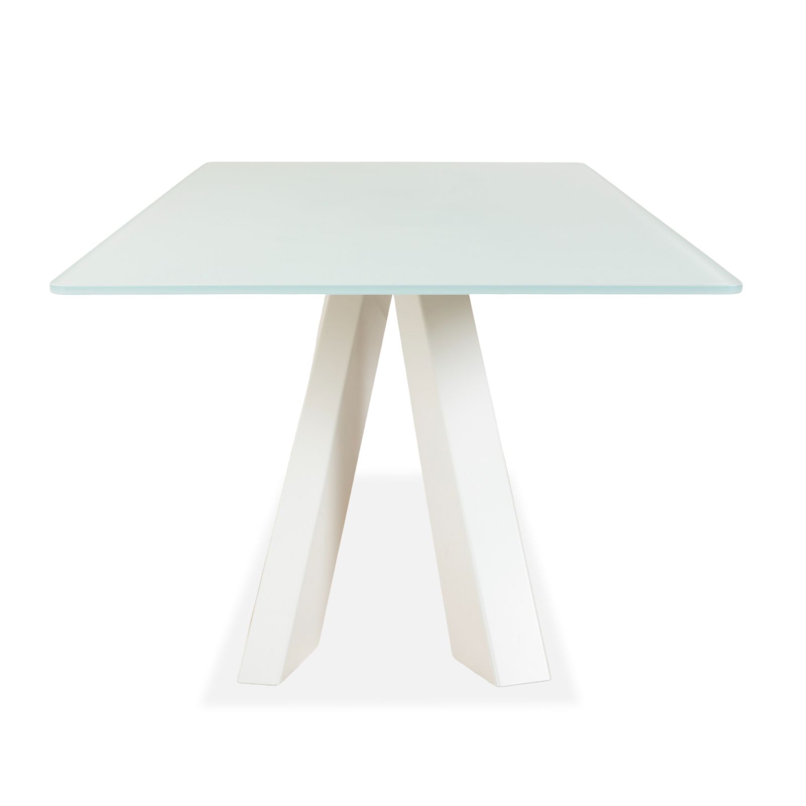 Table à manger Bonaldo Big Glass blanche photo vinterior