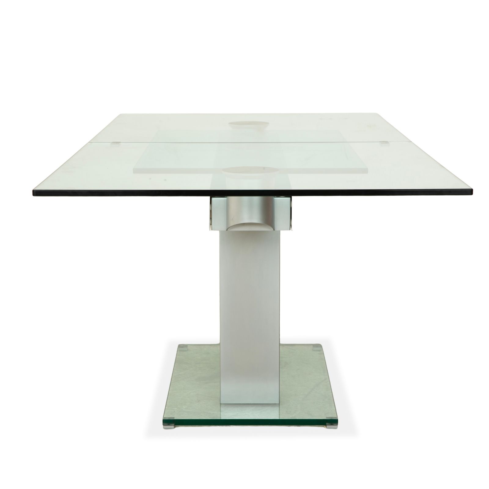 photo for sale Bacher Nabucco. Glazen Eettafel, Zilver, Uitschuifbaar, Eetkamer, 190/250 X 95 Cm