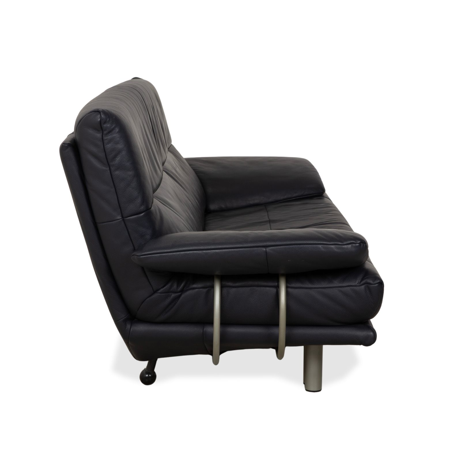 Mobilier Canapé 2 places Rolf Benz BMP 418 en cuir bleu foncé photo
