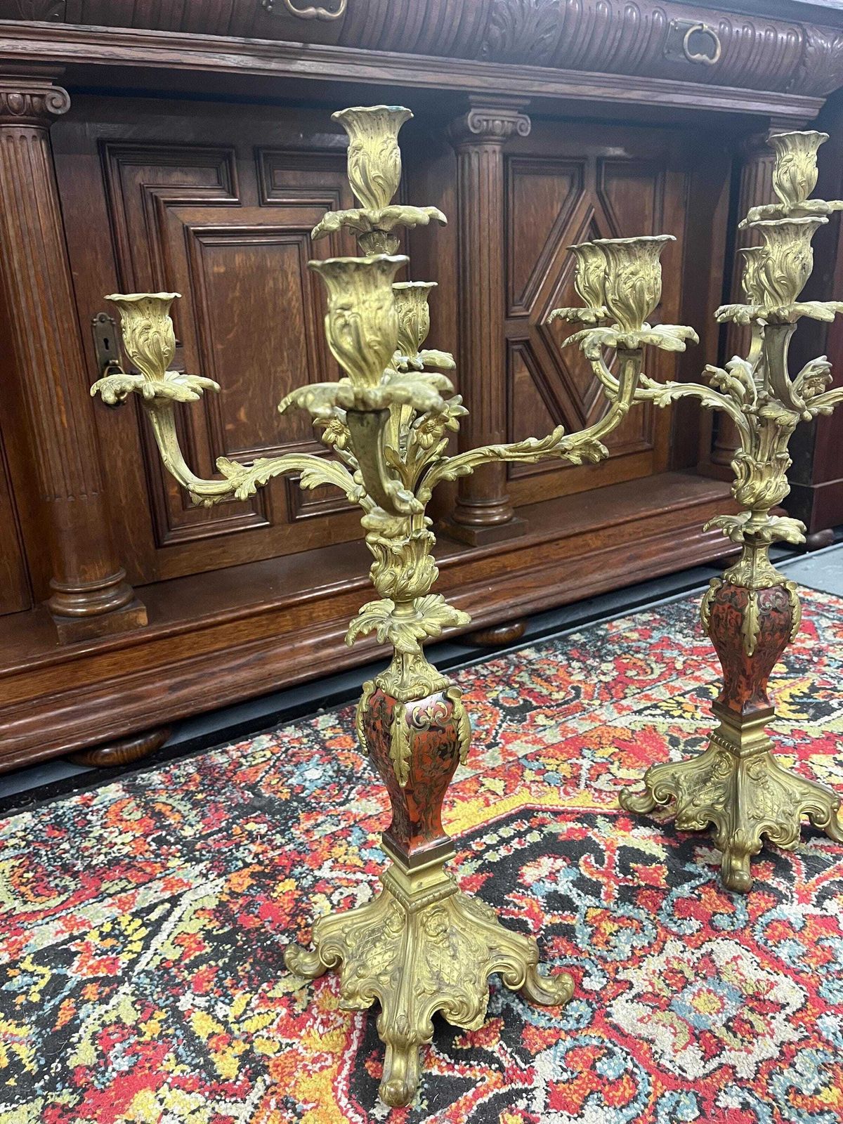 photo furniture Pair Of Rococo French Candelabra