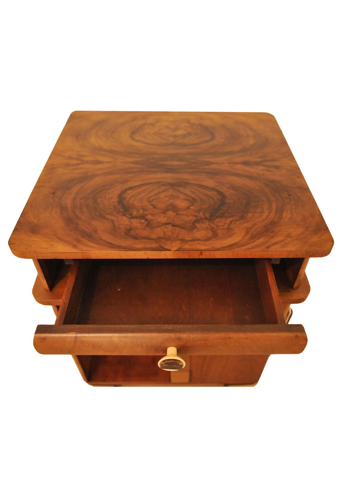 photo furniture Art Deco "Multibeau" Cocktail Bar Cart Made Of Burr Walnut Veneer 1930's