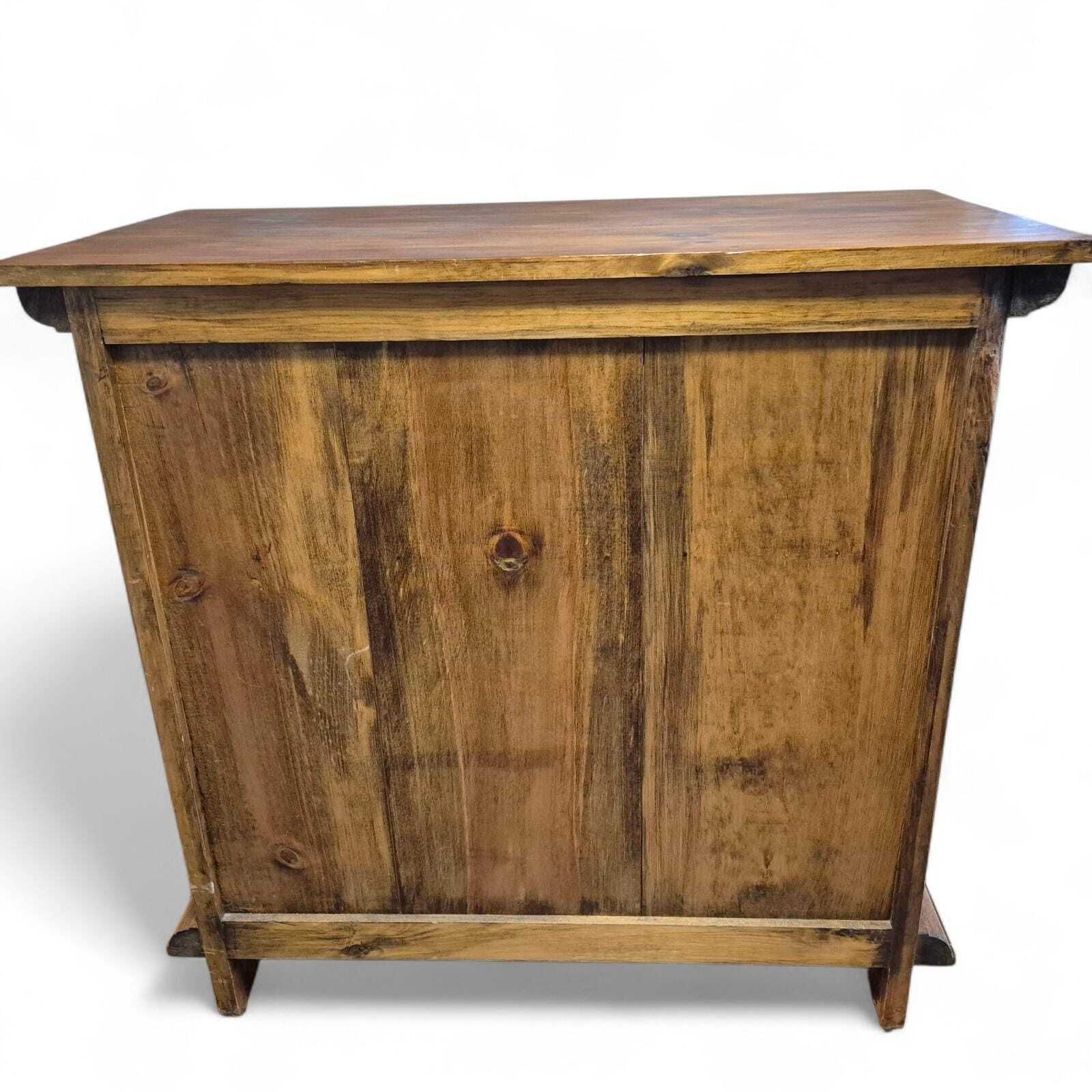 Antique Style Solid Sheesham Wood Chest Of Drawers – Rustic Farmhouse Storage – Country Cottage Furniture photo vintage