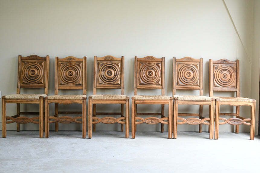 Set 6 French Dudouyt Style Dining Chairs