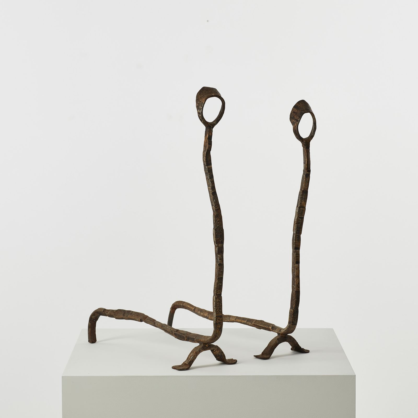 Salvino Marsura Alari Caminetto (Fire Andirons) Treviso, Italy, 1980s photo furniture