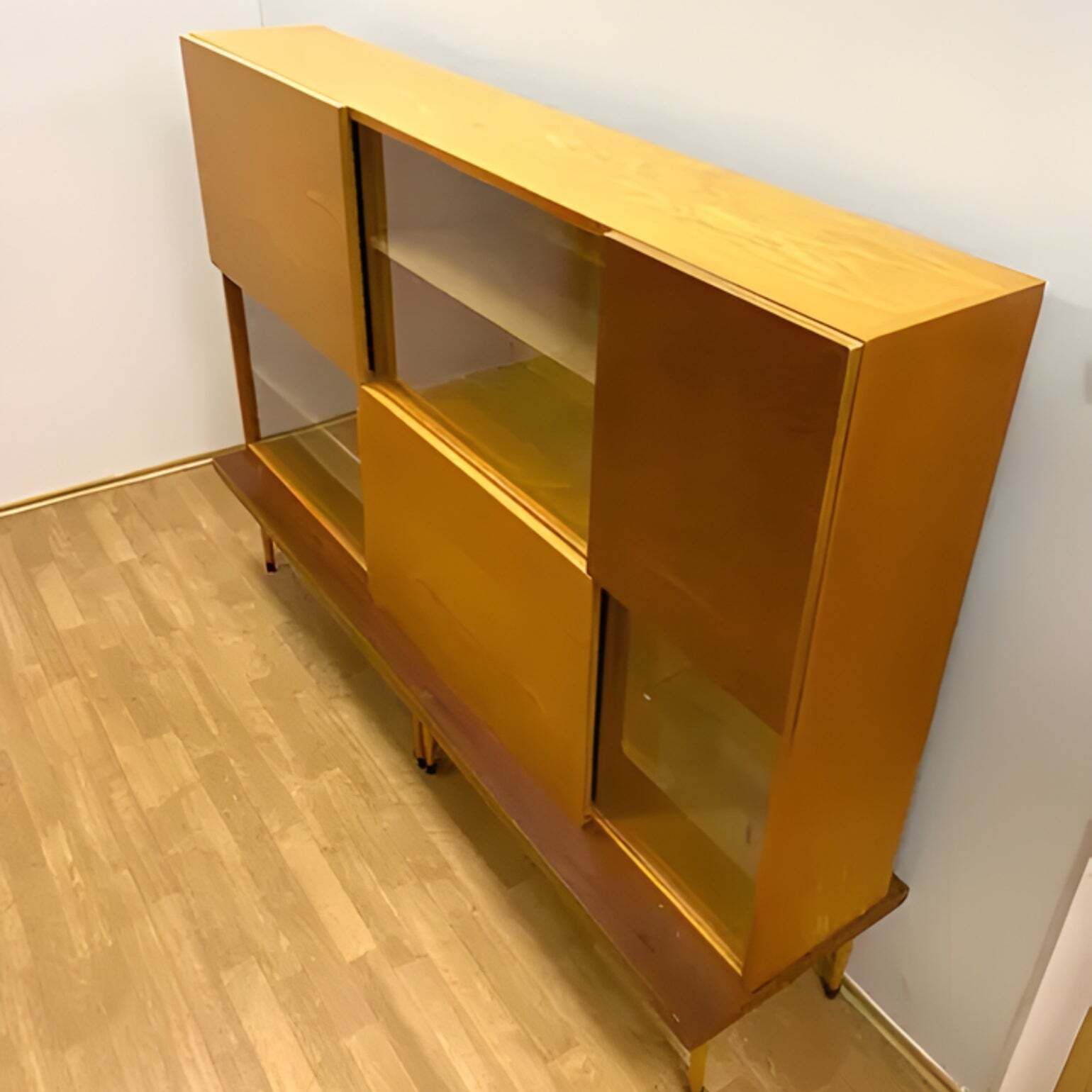 photo furniture Retro Cabinet / Bookcase, Brussels Style, 1960s