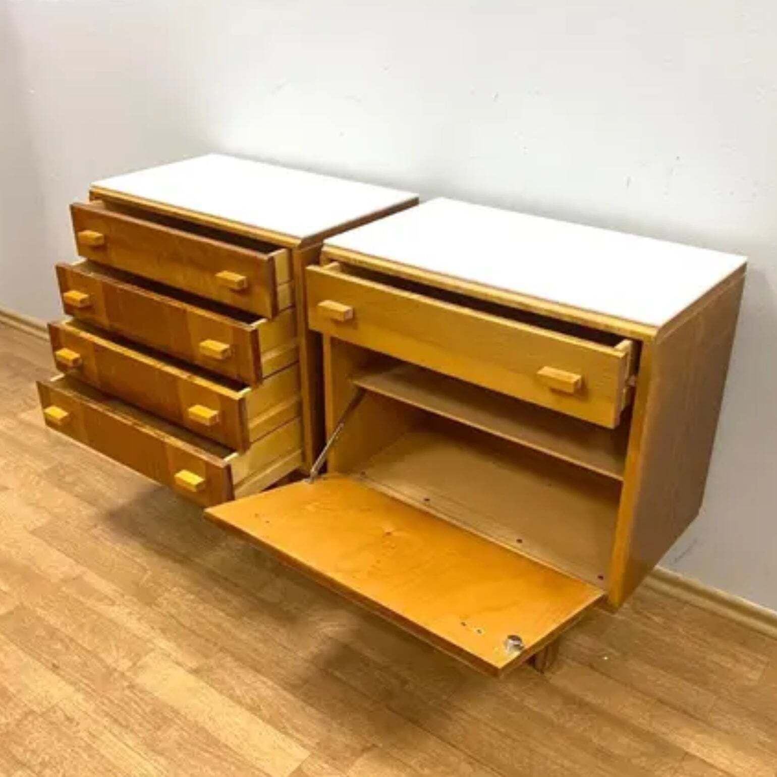 Set Of 2 Retro Cabinets By F. Mezulánik, Brussels Style, 1960s photo vinterior