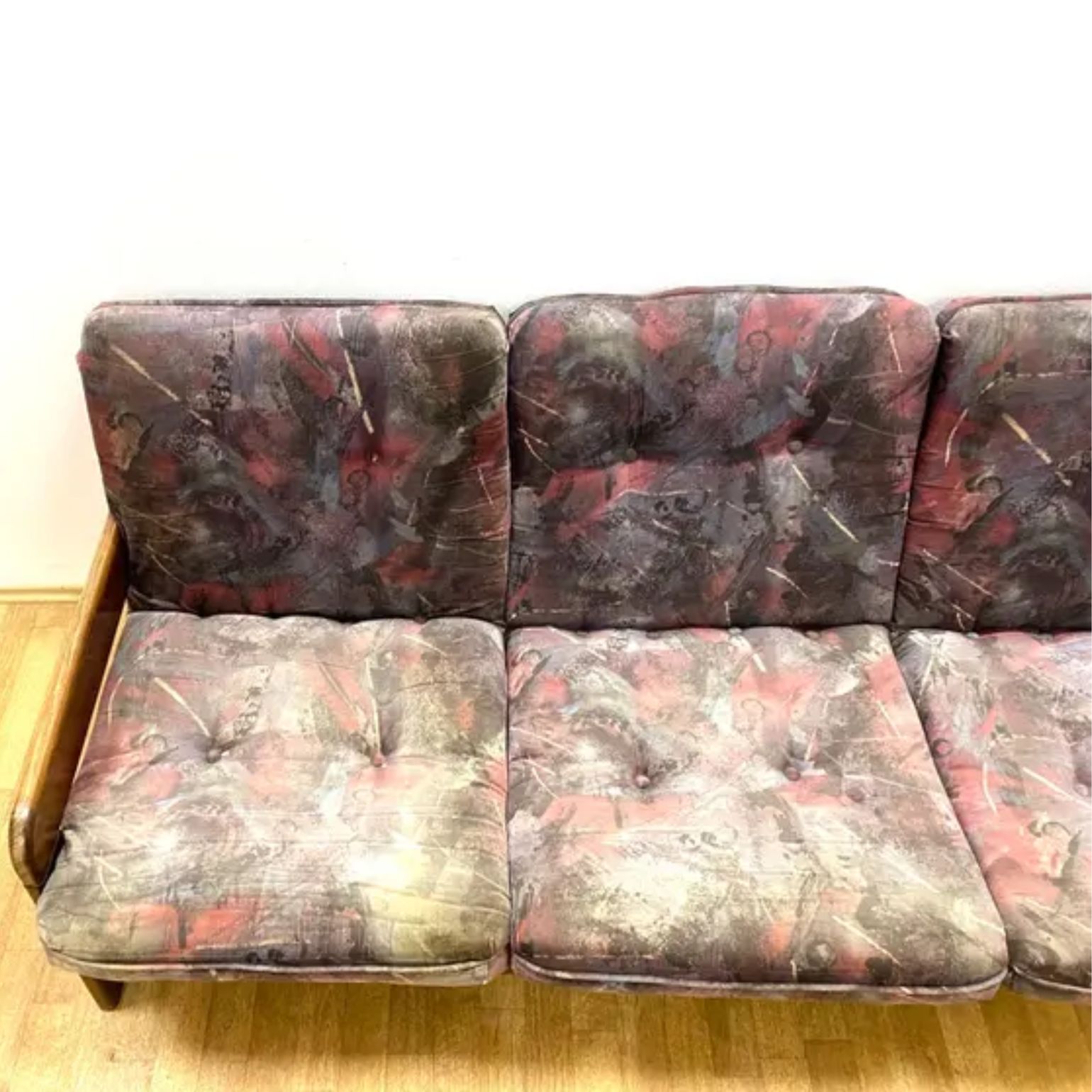 Retro Sofa, Massief Houten Frame, Jaren 1970 photo 695.0