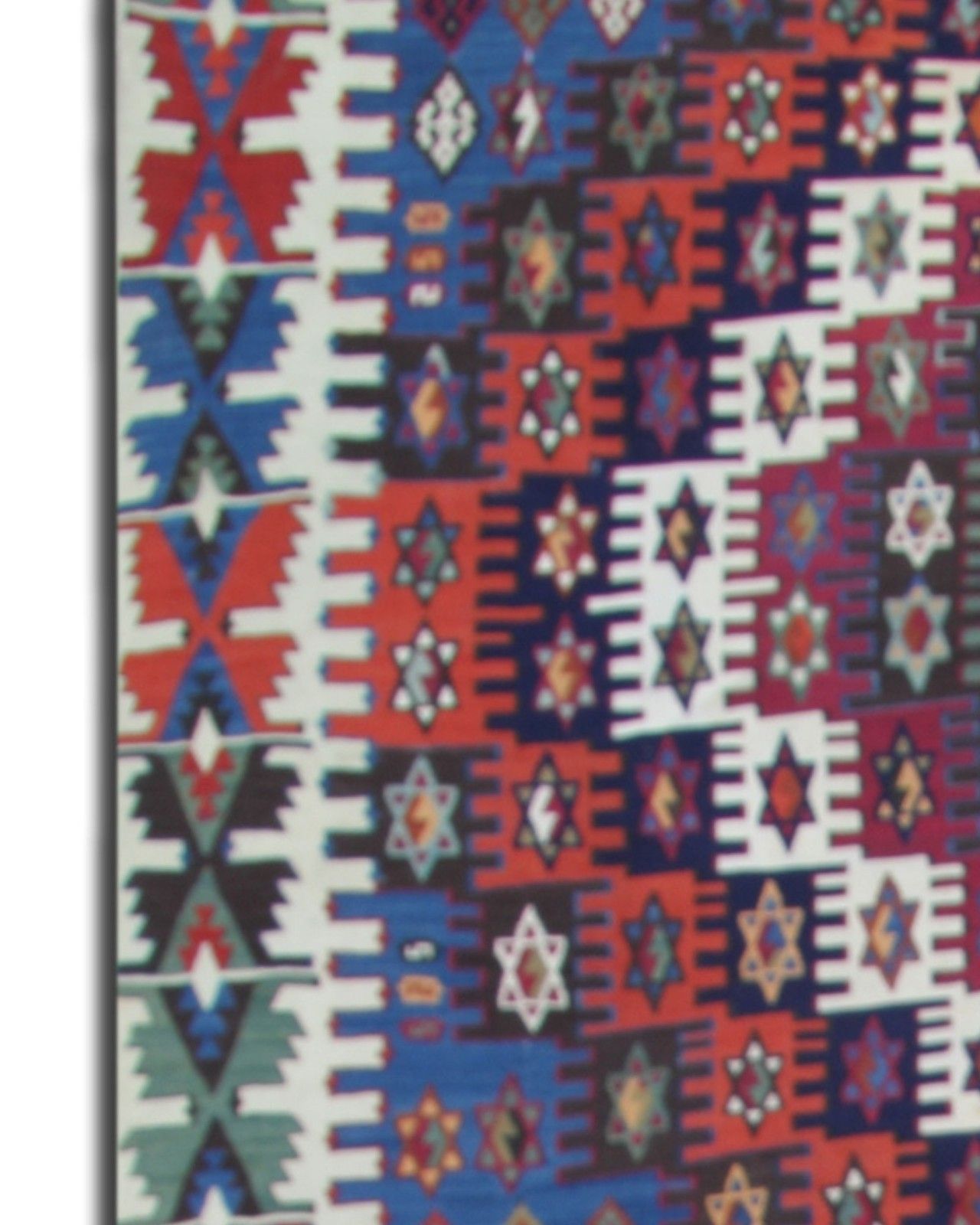 Konya Kilim Runner Rug 1930s, Tribal Geometric Wool Flatweave 350x170cm photo vintage