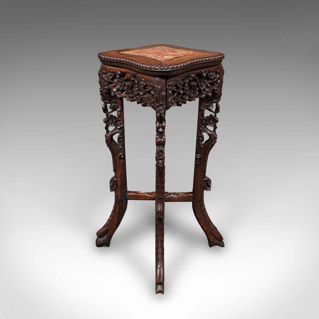 Small Antique Jardiniere Stand Oriental Marble Wine Lamp Table Victorian photo for sale