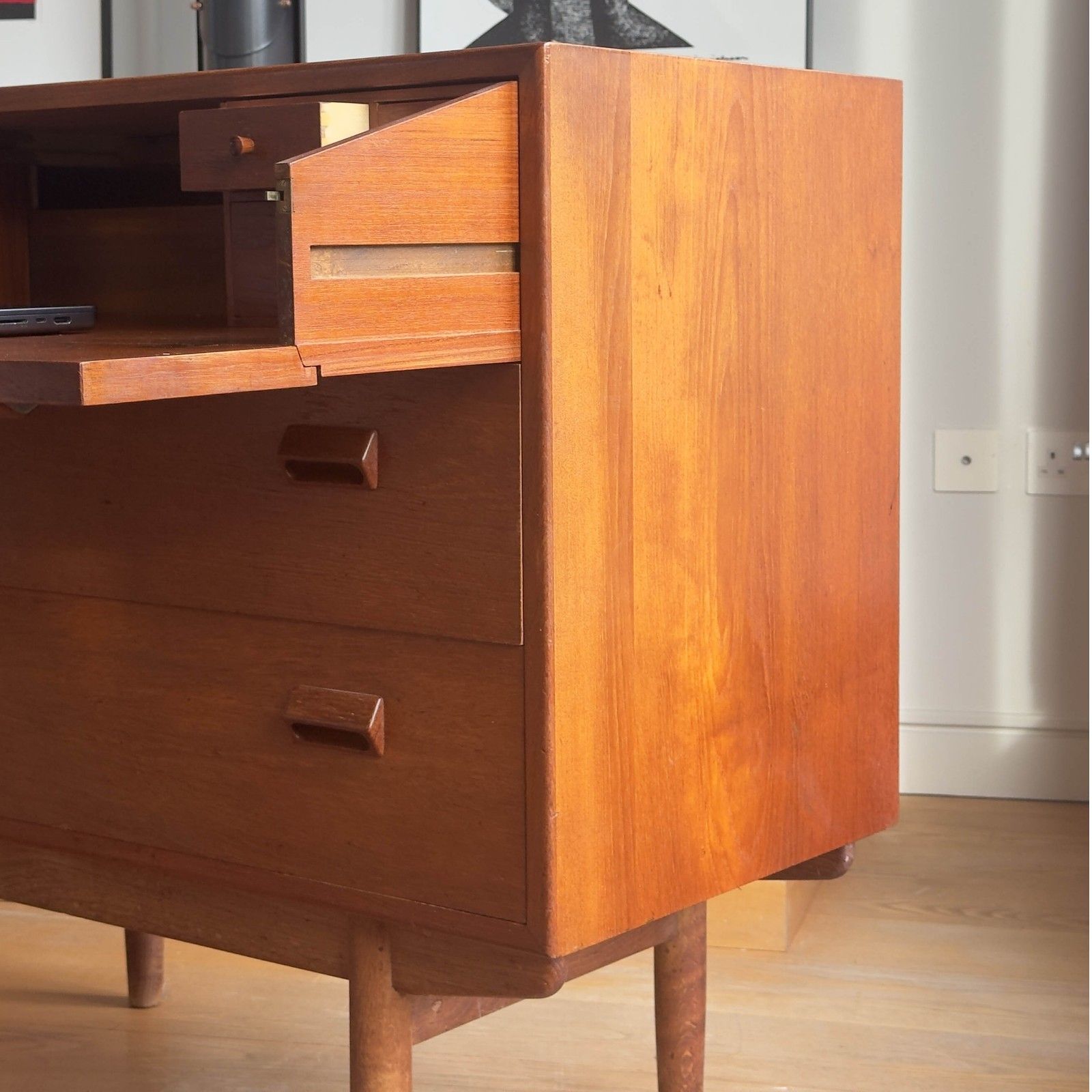 Furniture Model 133 Chest With Secrétaire By Børge Mogensen For Søborg Møbelfabrik, 1950s, photo