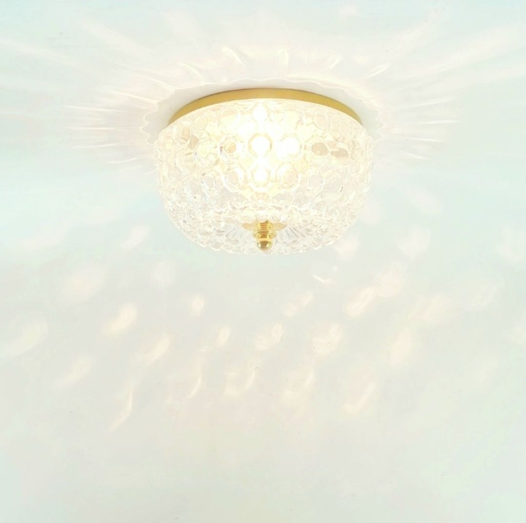 1 Of 3 Mid Century Bubble Glass Ceiling Light By Helena Tynell For Limburg, Germany, 1960s photo vinterior