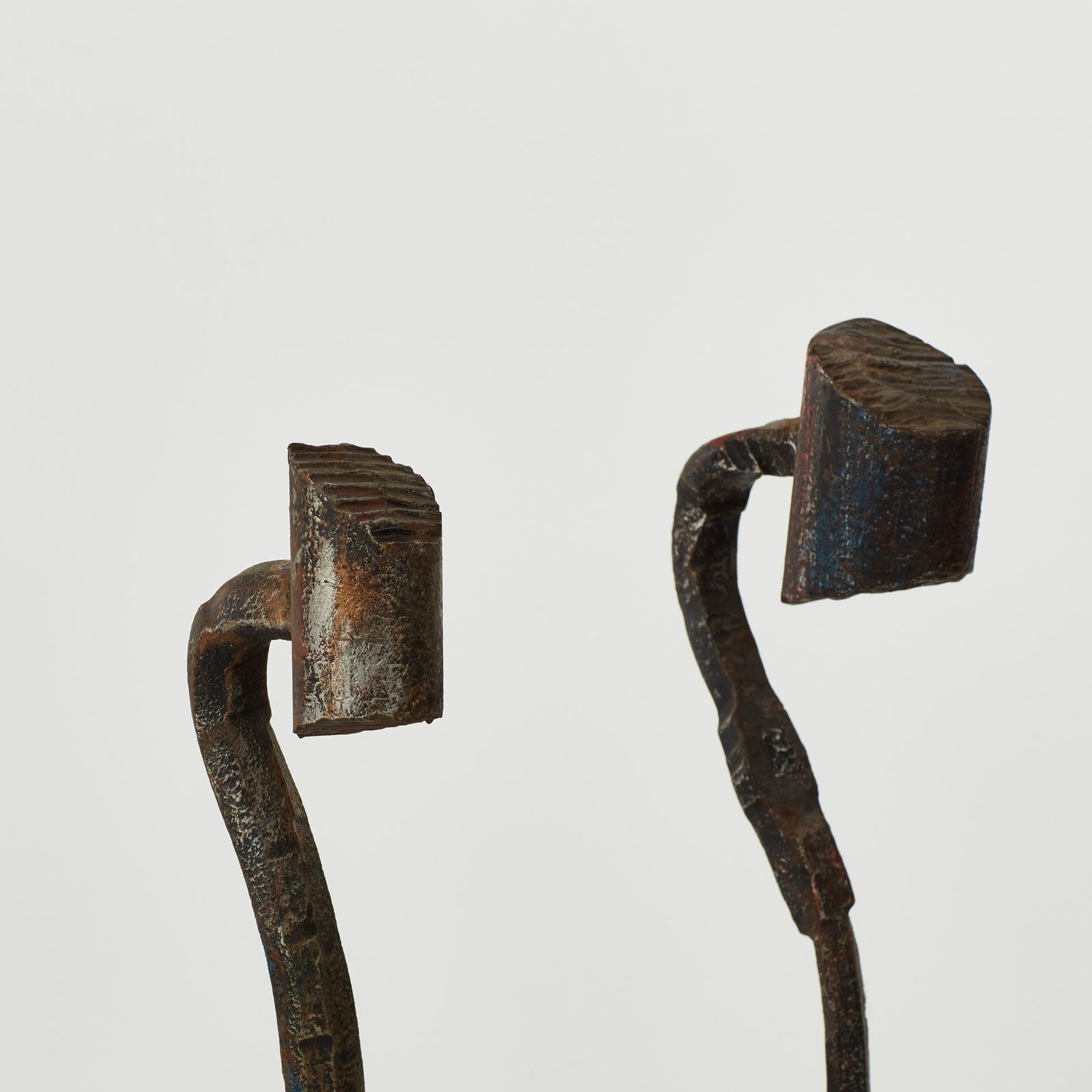 Salvino Marsura Alari Caminetto (Fire Andirons) Treviso, Italy, 1970s photo Home Fixtures