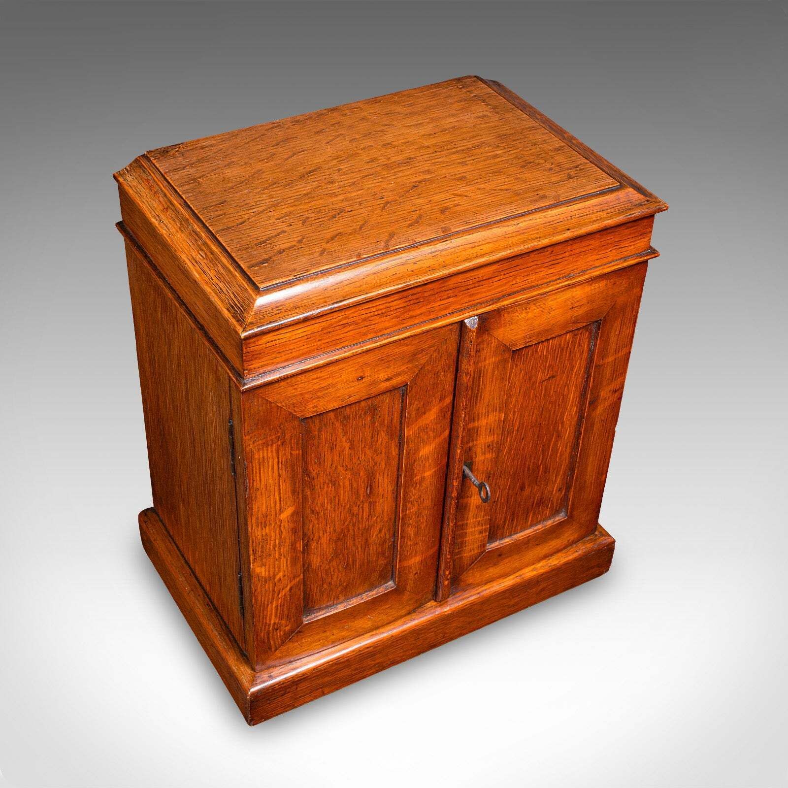 Small Antique Specimen Case, English, Oak, Collector’s Cabinet, Victorian, 1880 photo vintage