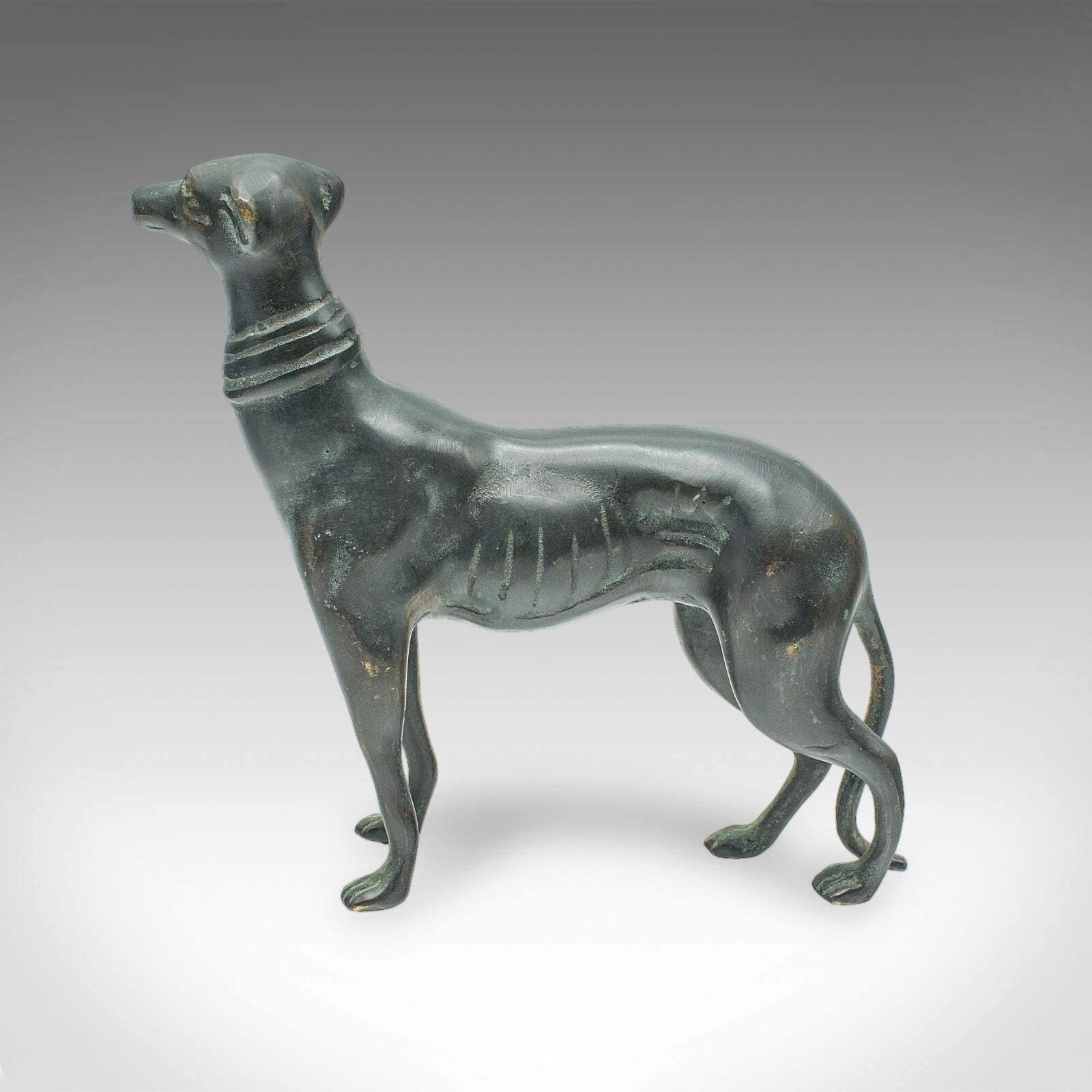 Antique Greyhound Figure, French, Bronze, Dog Paperweight, Ornament, Victorian photo Home Decor