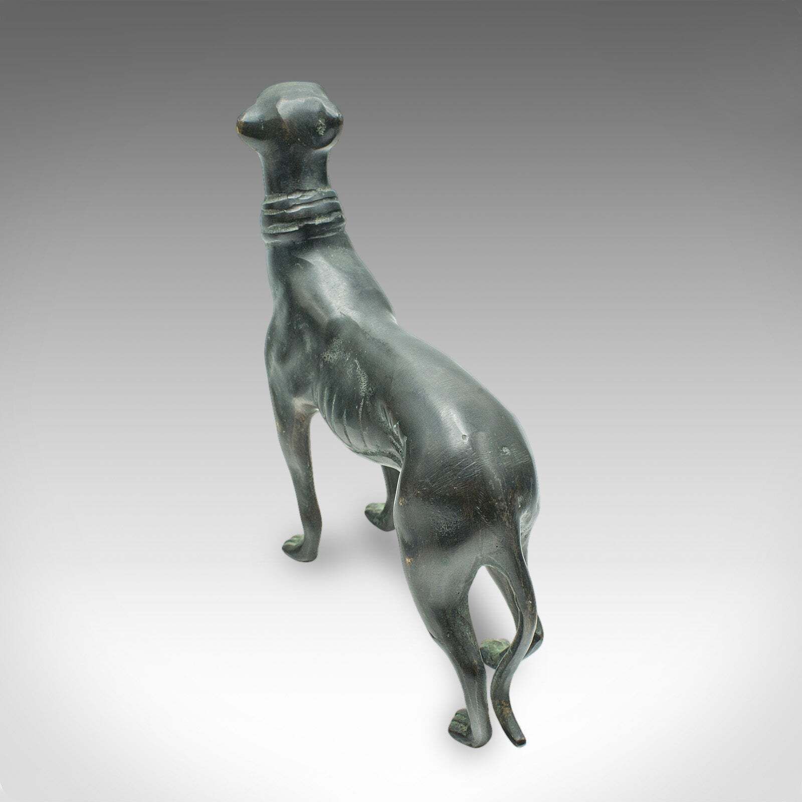 Antique Greyhound Figure, French, Bronze, Dog Paperweight, Ornament, Victorian photo vinterior
