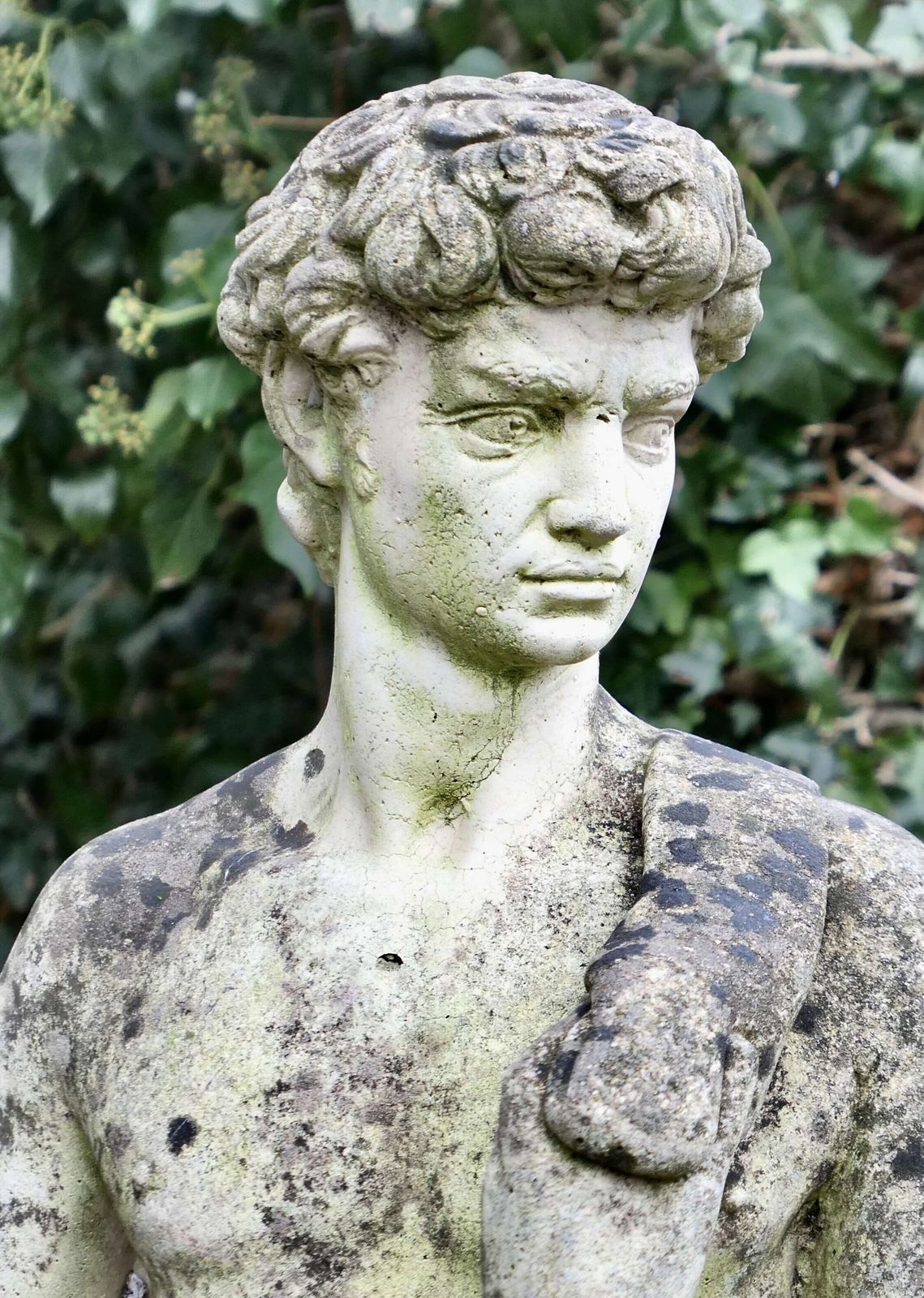 Weathered Cast Statue Of Michelangelo's David A Lovely Piece For The Garden photo 1140.0