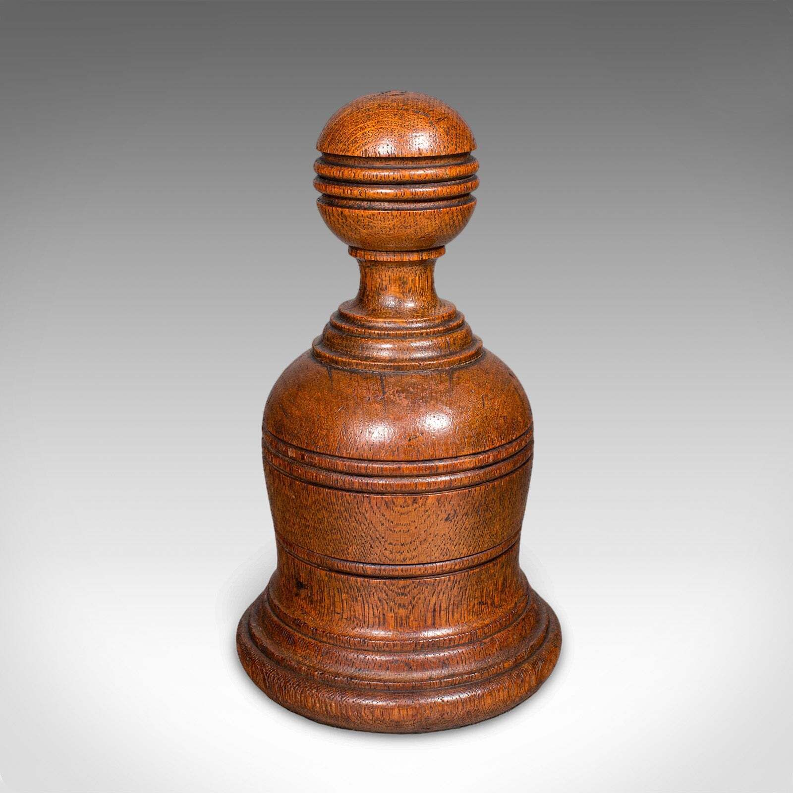 Antique Turned Doorstop, Scottish, Oak, Country House, Door Keeper, Victorian photo for sale