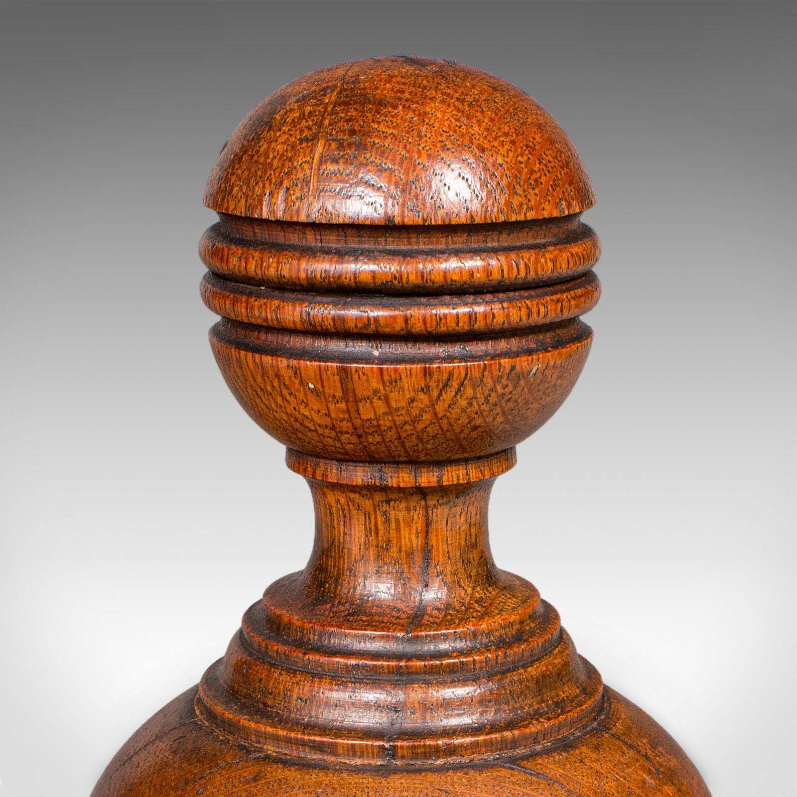 photo furniture Antique Turned Doorstop, Scottish, Oak, Country House, Door Keeper, Victorian