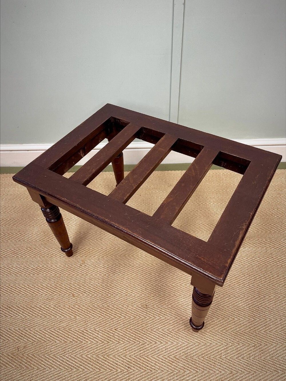 19th Century Mahogany Luggage Stand photo furniture