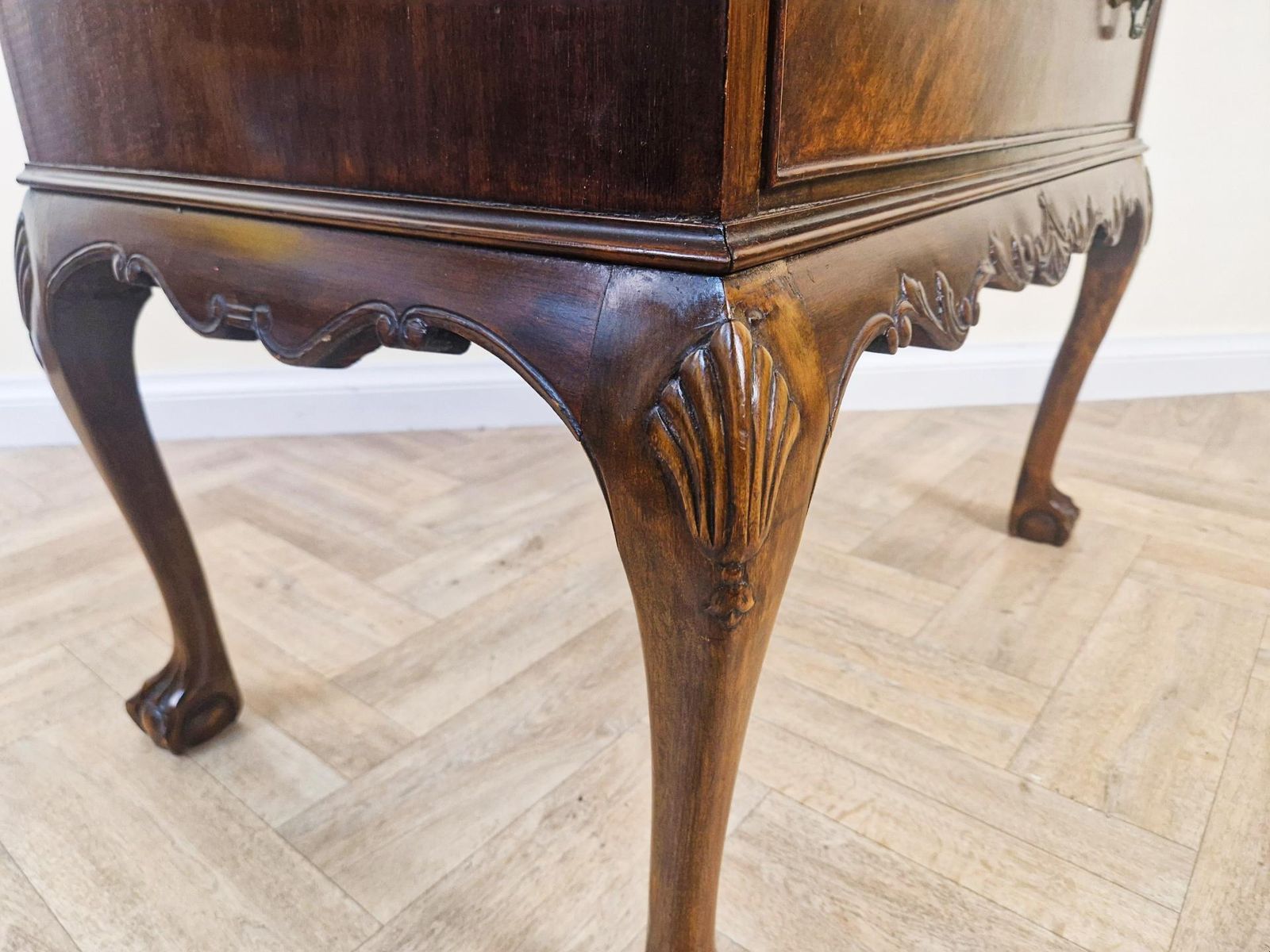 Merryweather Vintage Edwardian Regency Walnut & Oak Burr Writing Desk Bureau photo vintage