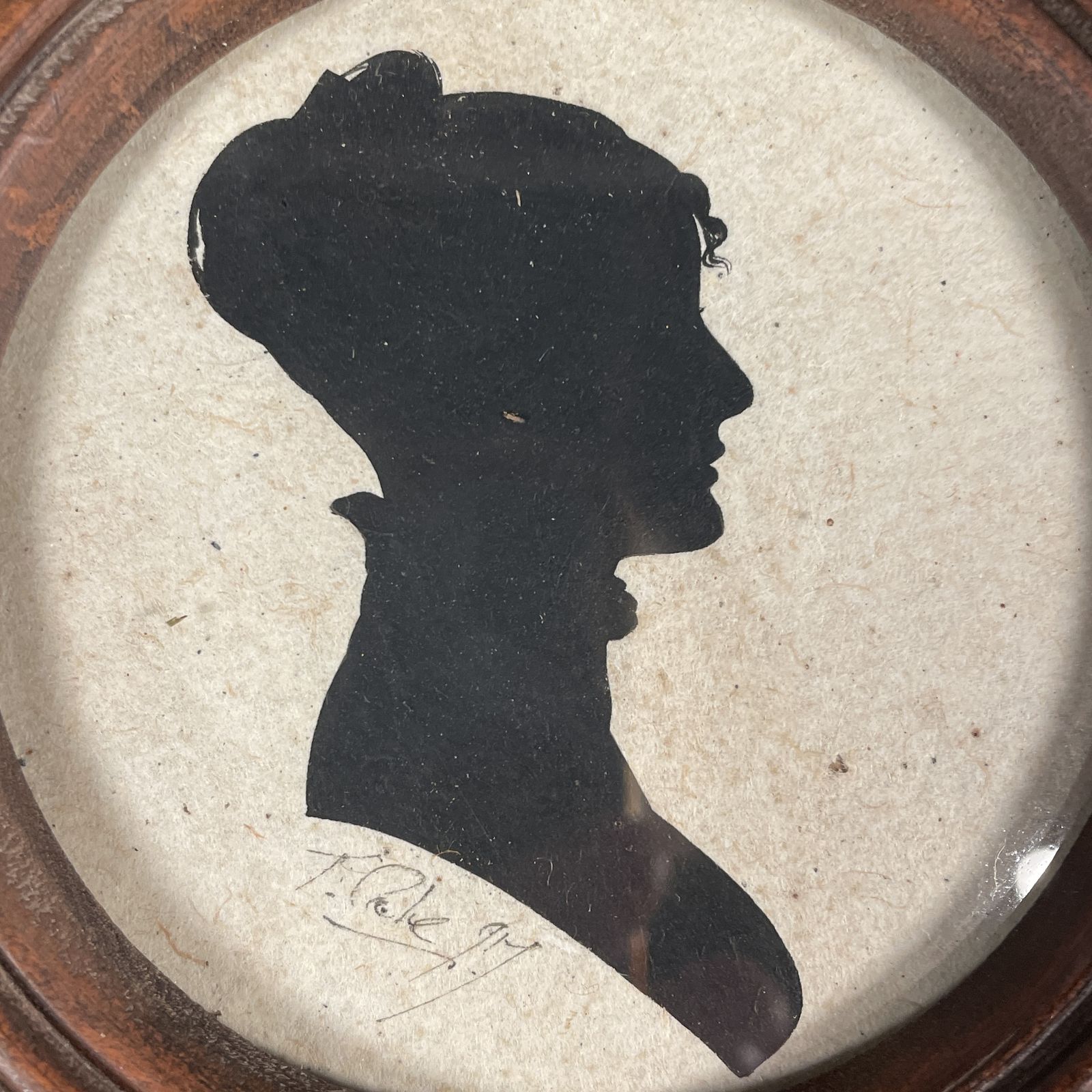 Georgian Silhouette Of A Young Lady photo for sale