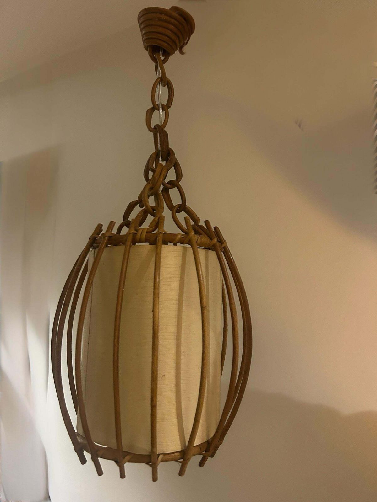 Louis Sognot Rattan Ceiling Pendant Light photo furniture