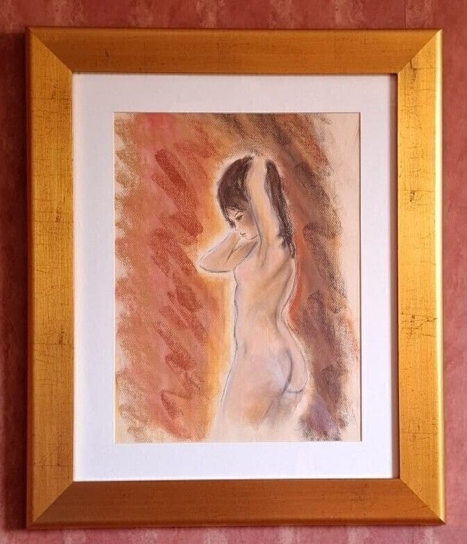 Pamela Randal, Original One Off Artwork: 'Amanda', A Study Of The Human Form In Pastel, 2002