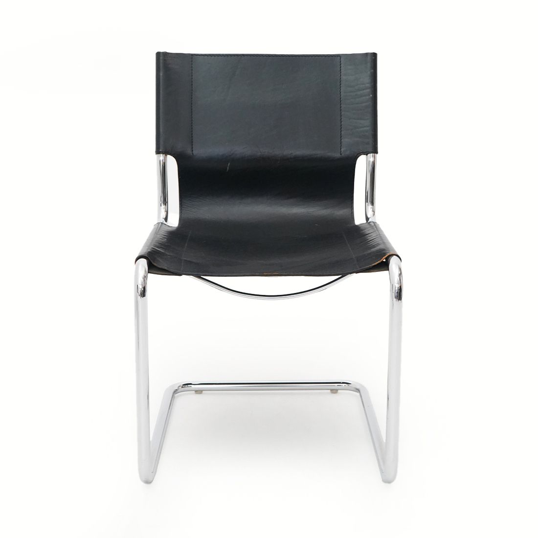 photo vinterior Pair Of Metal And Leather Chairs By Carlo Bartoli For T70, 1970s