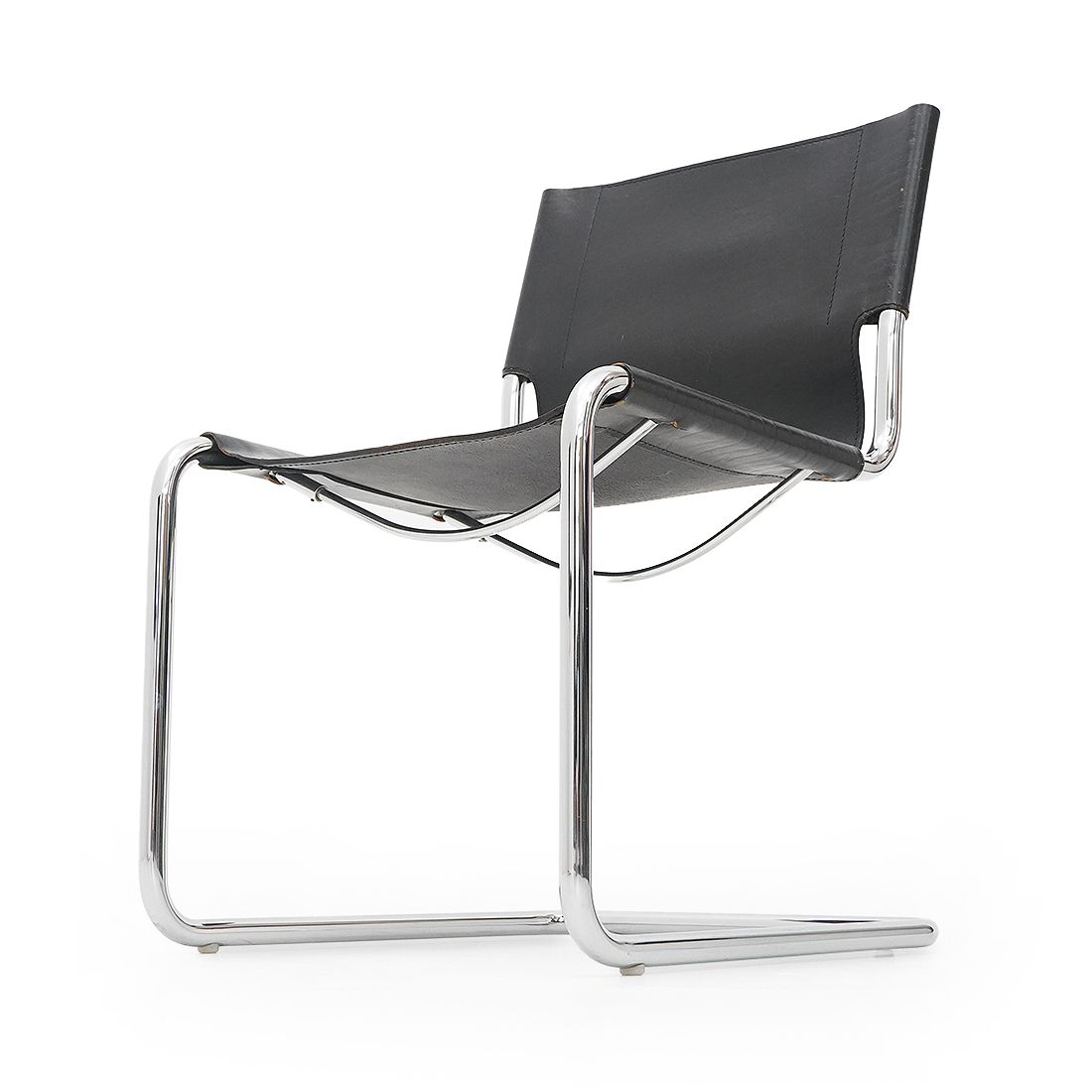 Pair Of Metal And Leather Chairs By Carlo Bartoli For T70, 1970s photo vinterior