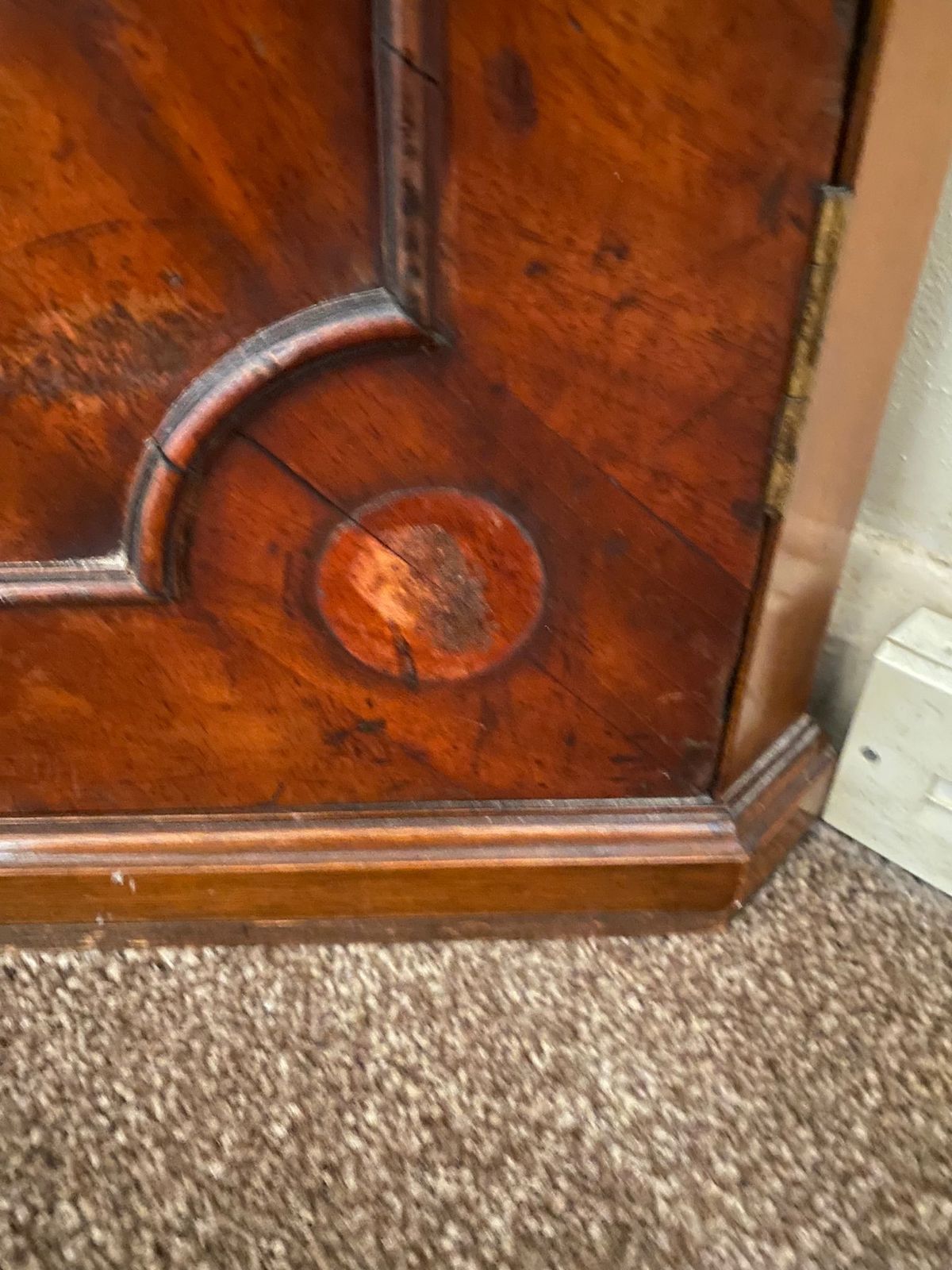 Victorian Mahogany Veneer Corner Cabinet   Dark Wood 18th 19th photo buy