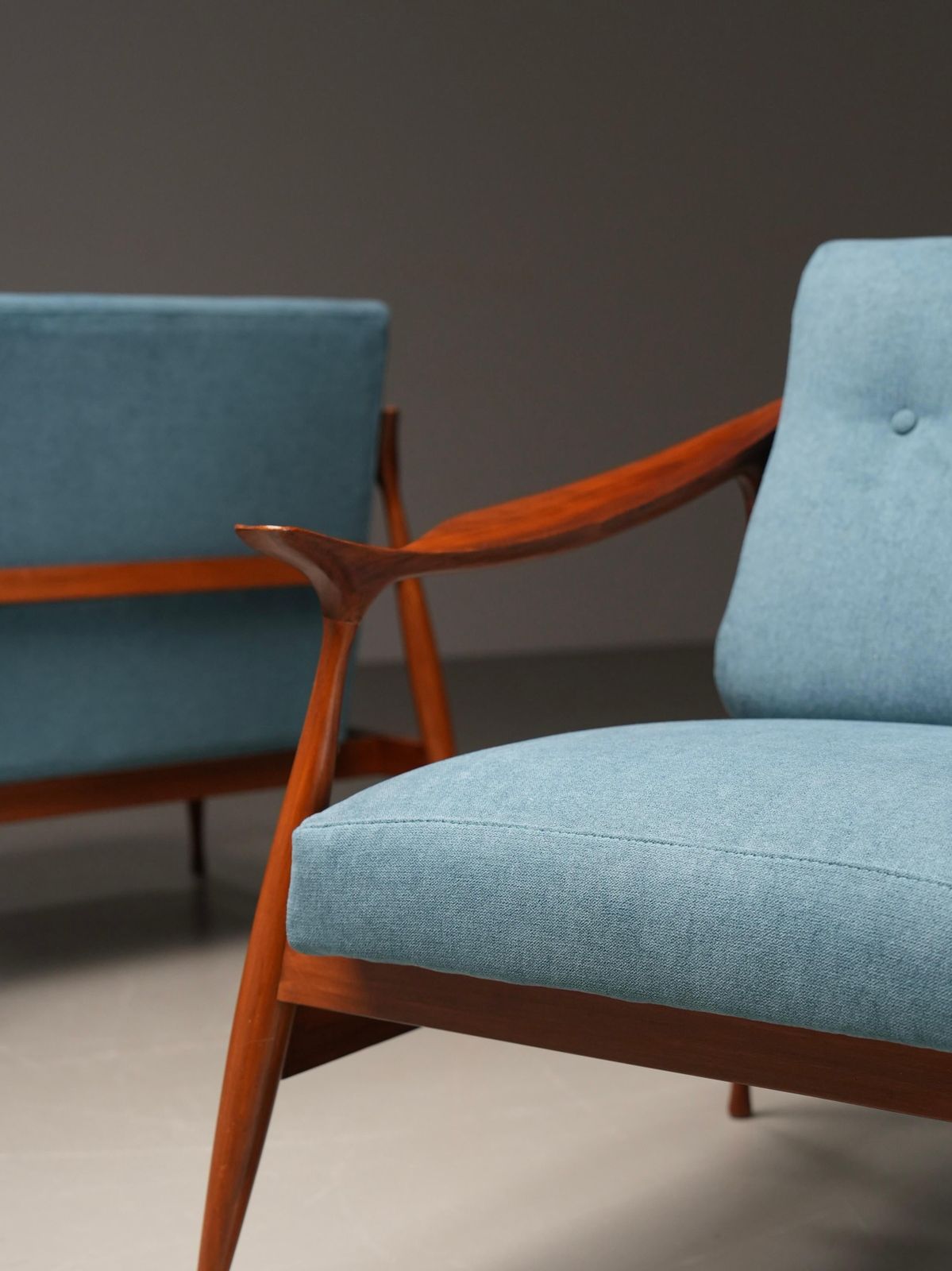 8077.0 Set Of Lounge Chairs In Teak By Ico Parisi For Fratelli Reguitti, Italy, 1950's photo