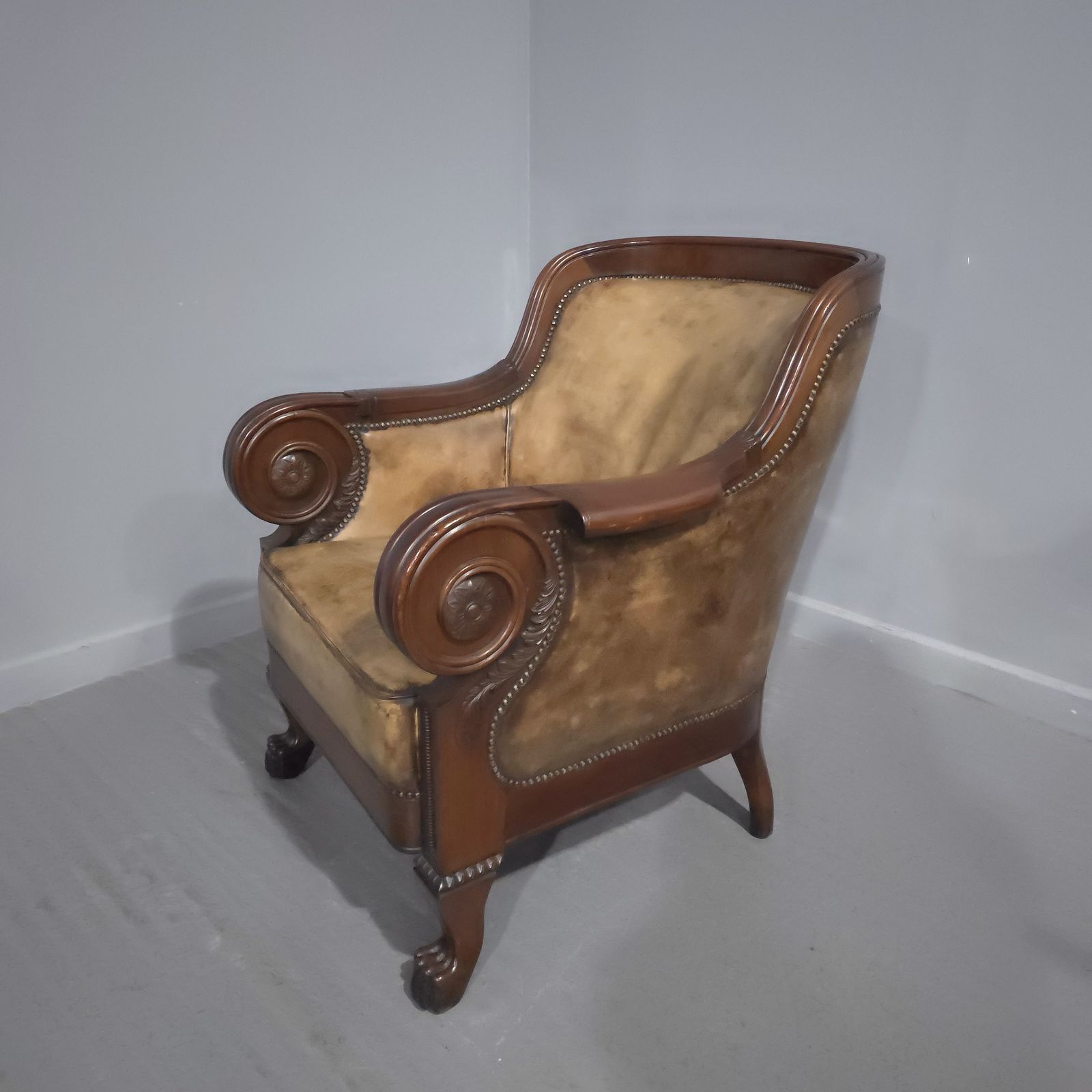 Outstanding Library Chair In The Manner Of George Bullock photo buy