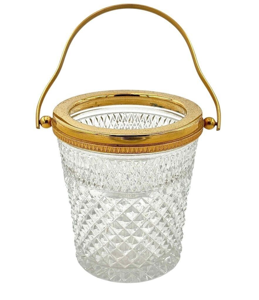 Home Decor A 1960s Val Saint Lambert Crystal And Glit Ice Bucket photo