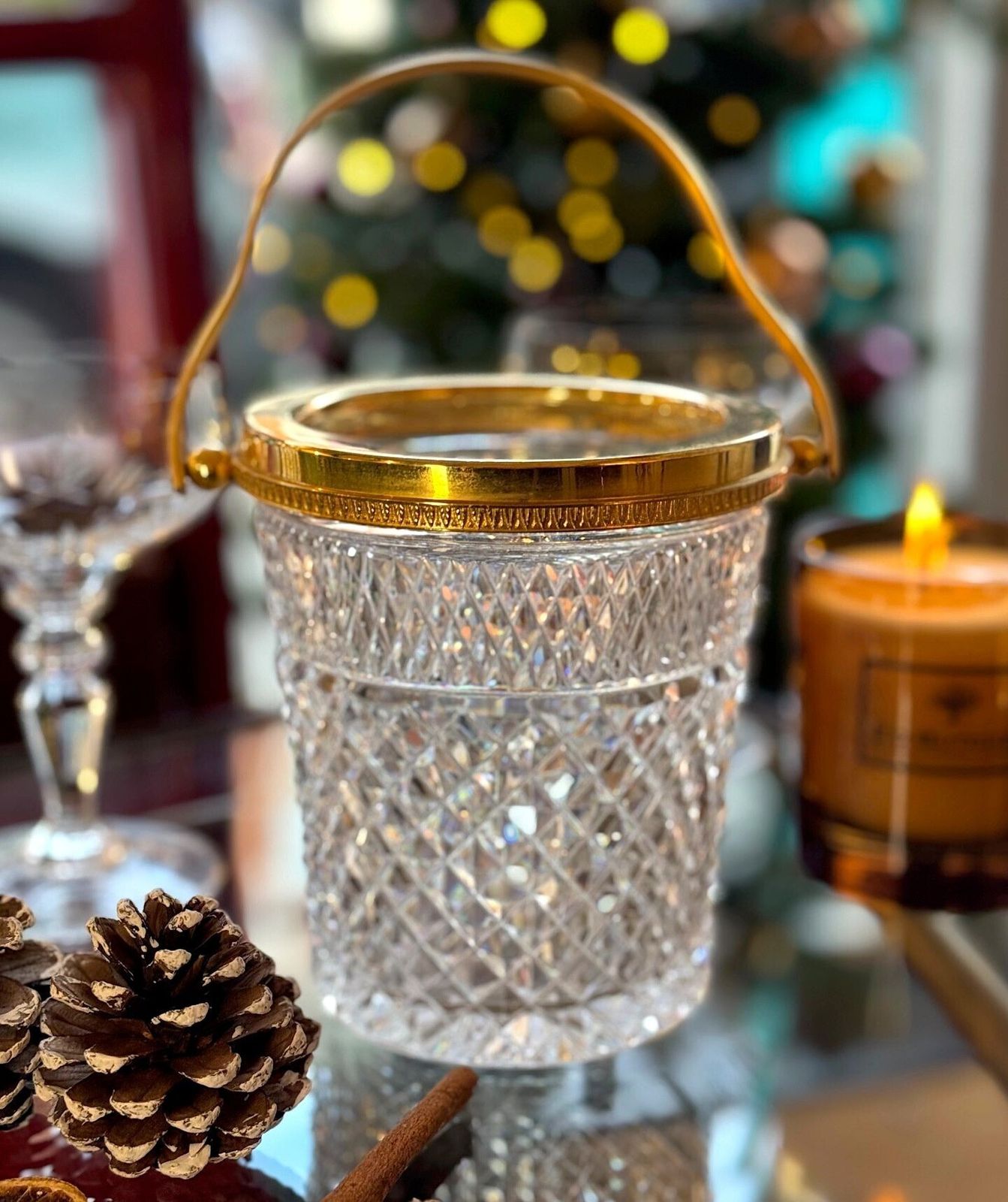 425.0 A 1960s Val Saint Lambert Crystal And Glit Ice Bucket photo