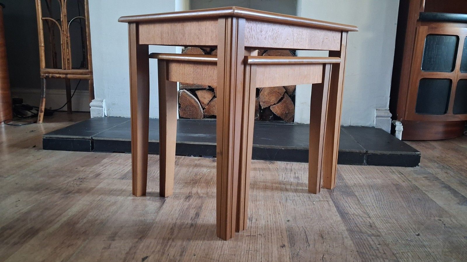 1970's Teak Mid Century  Pair / Nest Of Tables photo vinterior