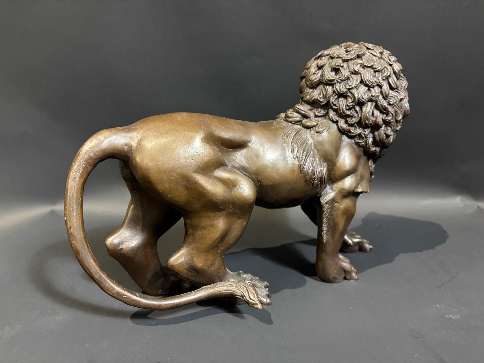 Patinated Bronze “Medici” Lion, 32 Cm – Mid‑20th Century Italian photo for sale