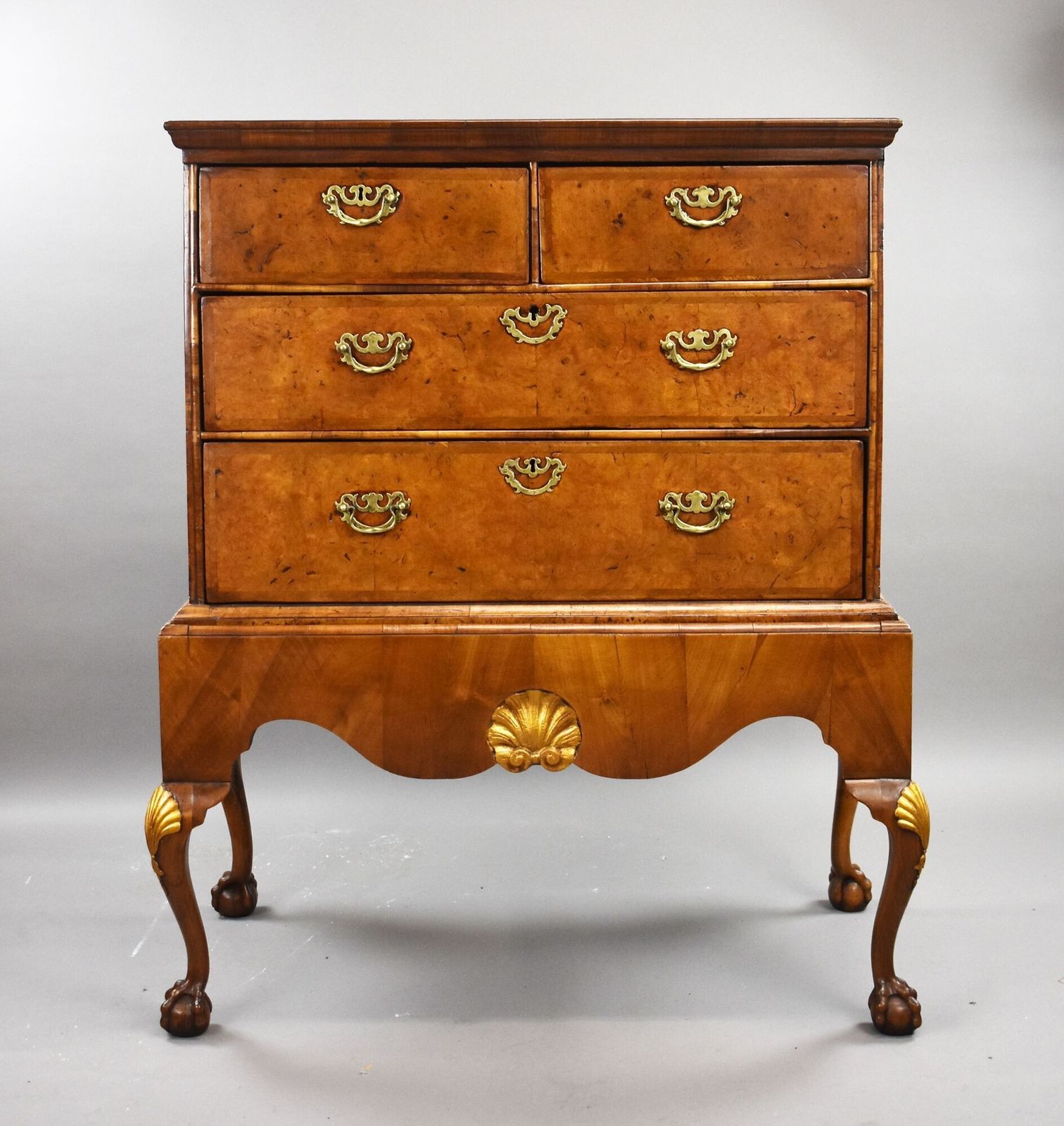 George III Burr Walnut Chest On Stand photo furniture