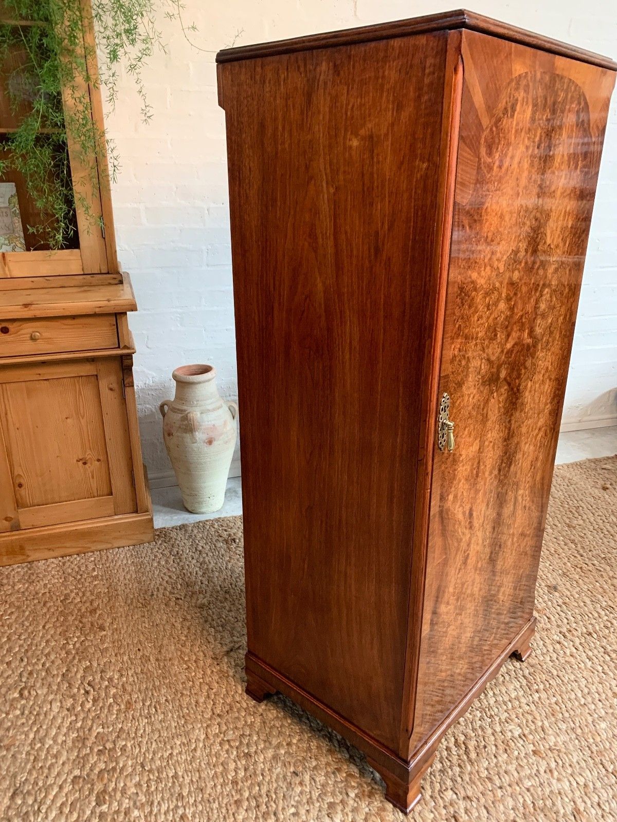 Furniture Art Deco Tallboy / Gentleman’s Wardrobe – C. 1930s–1950s photo