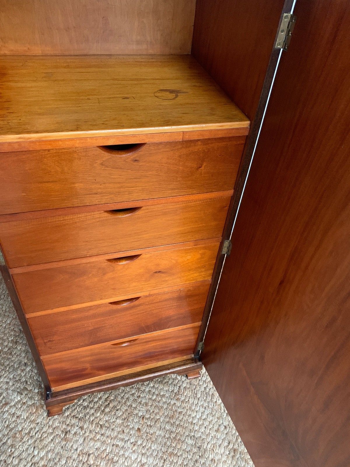 photo vinterior Art Deco Tallboy / Gentleman’s Wardrobe – C. 1930s–1950s